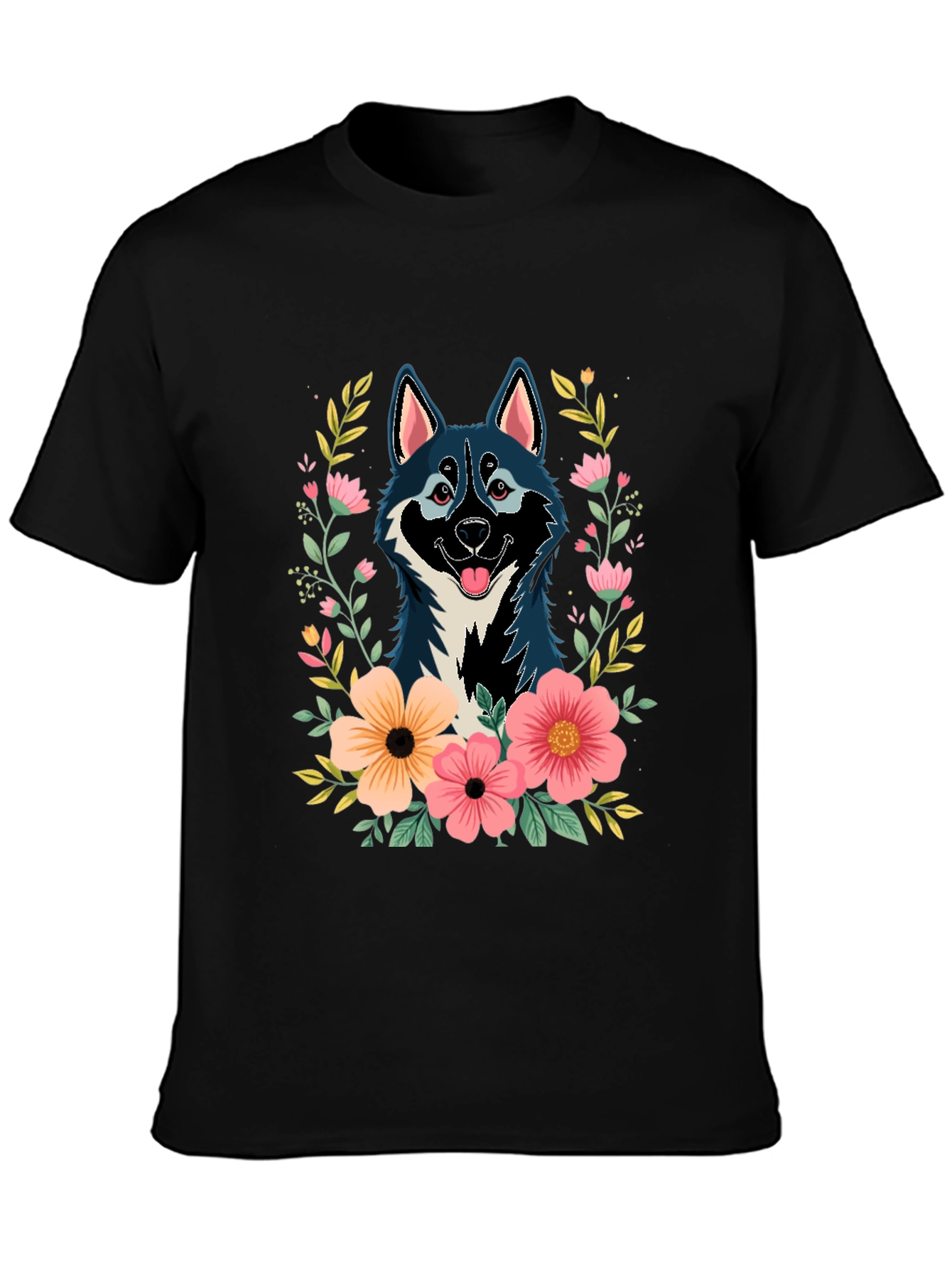 Dog & Floral T-Shirt