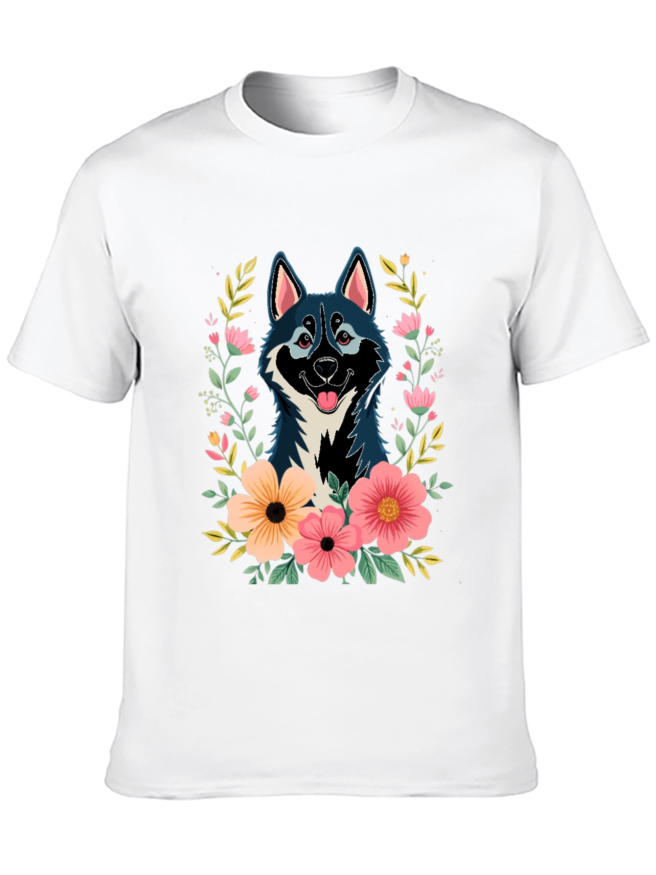 Dog & Floral T-Shirt