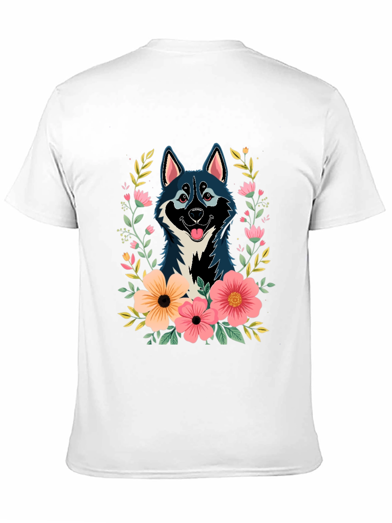 Dog & Floral T-Shirt