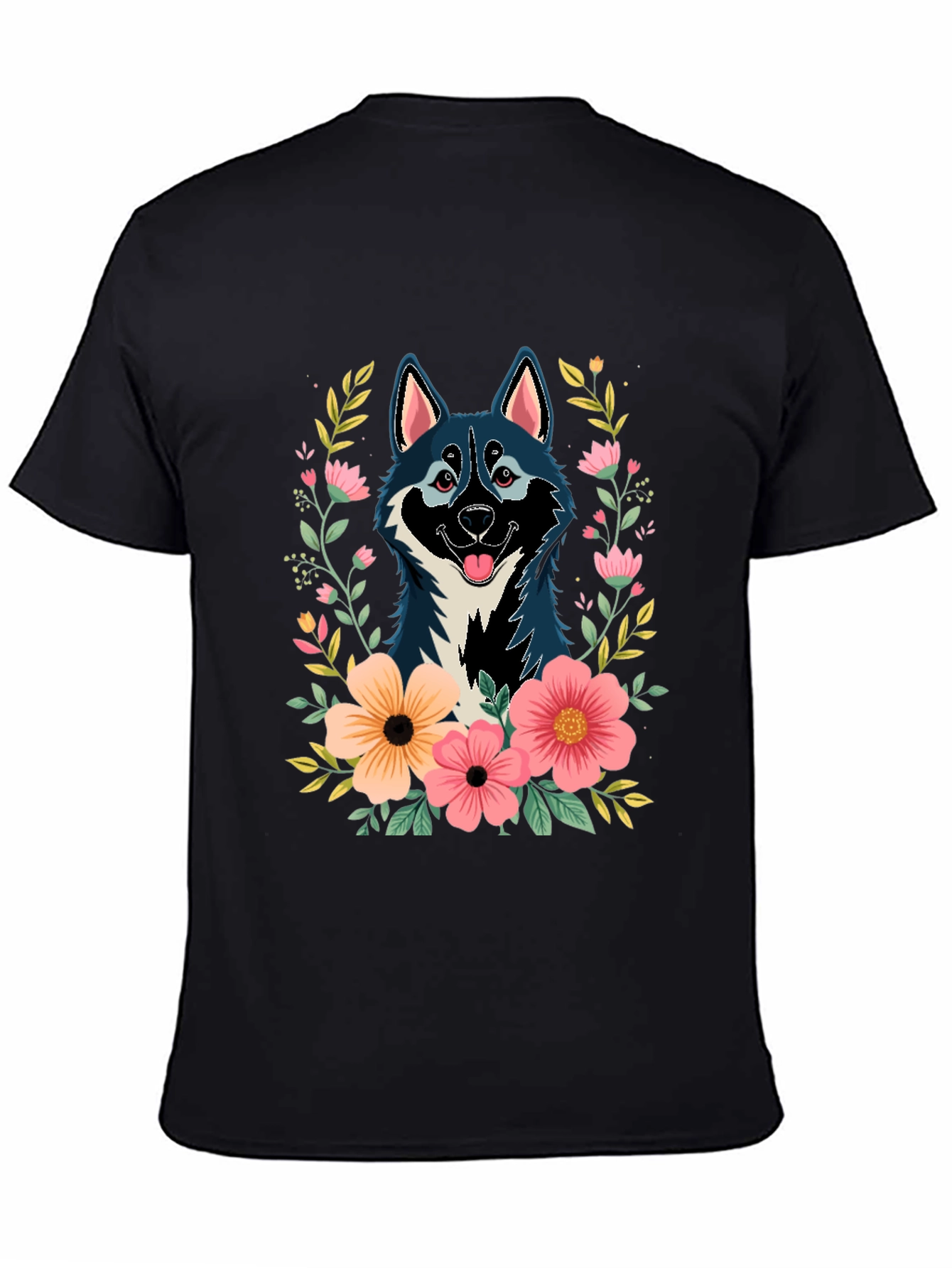 Dog & Floral T-Shirt