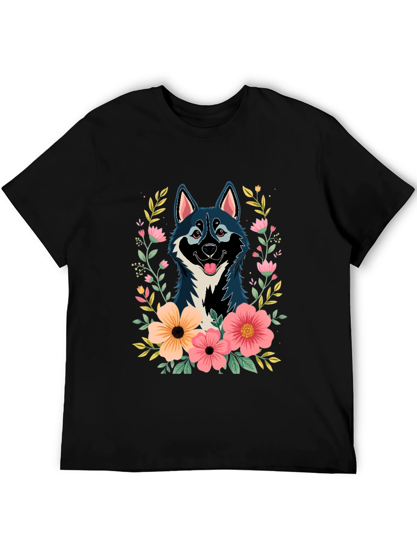 Dog & Floral T-Shirt