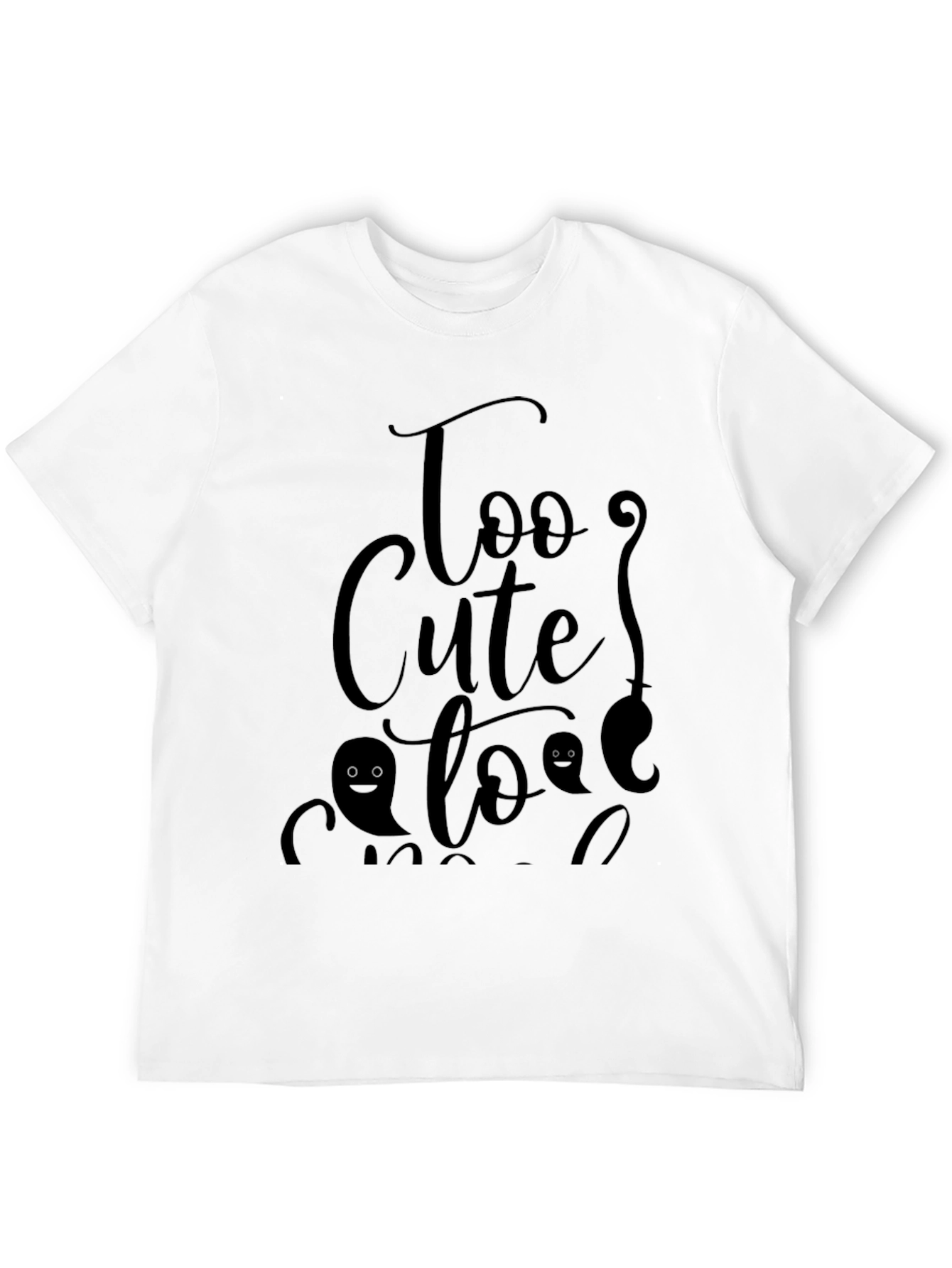 Too Cute to Spook Black Graphic Tee