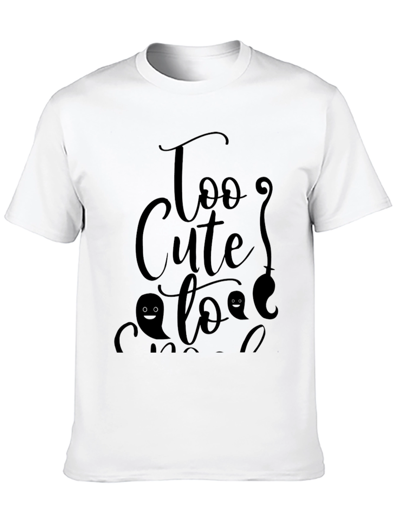 Too Cute to Spook Black Graphic Tee