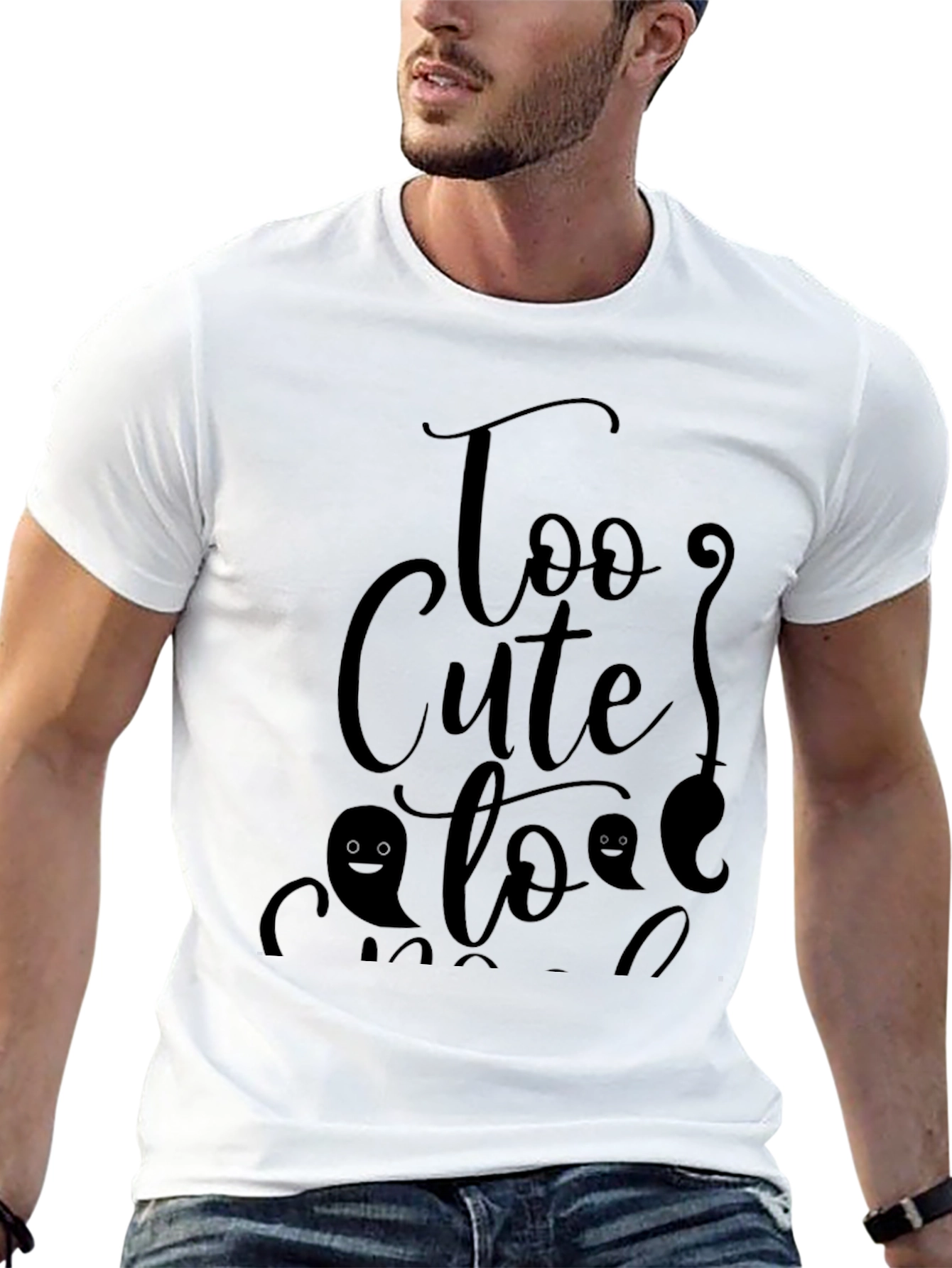 Too Cute to Spook Black Graphic Tee