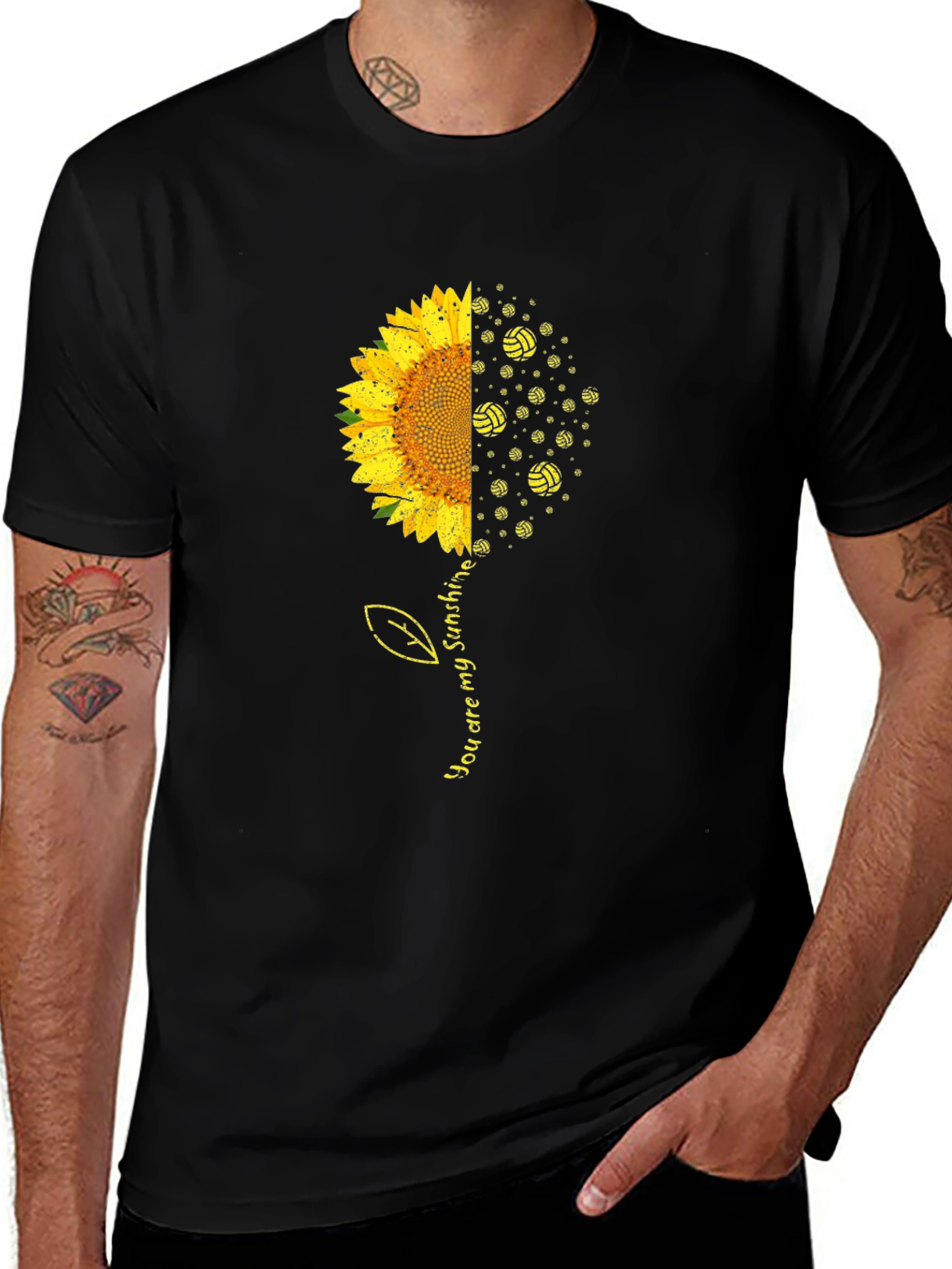 Sunflower Volleyball T-Shirt - You Are My Sunshine