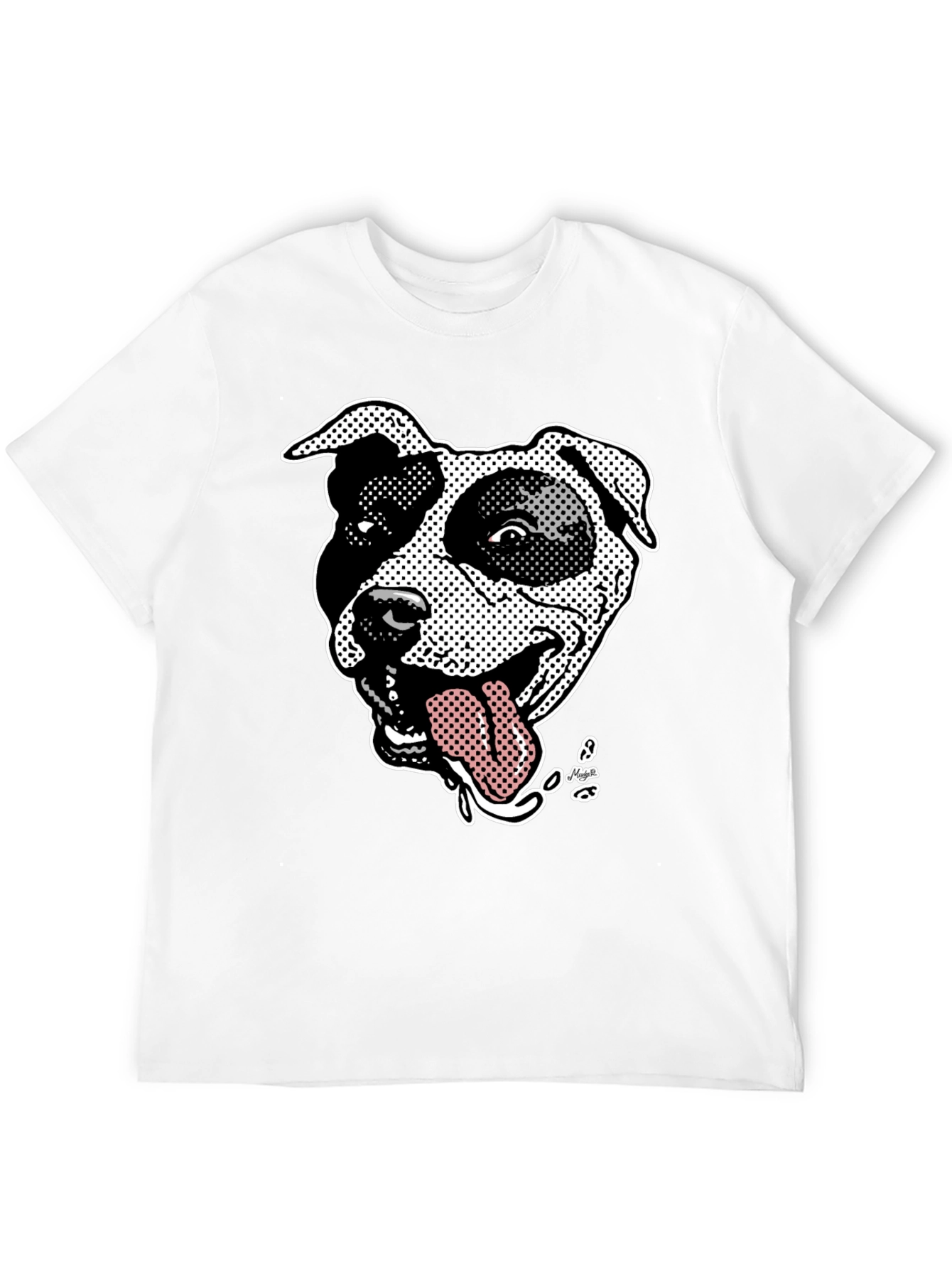 Pitbull Dog Graphic Black T-Shirt