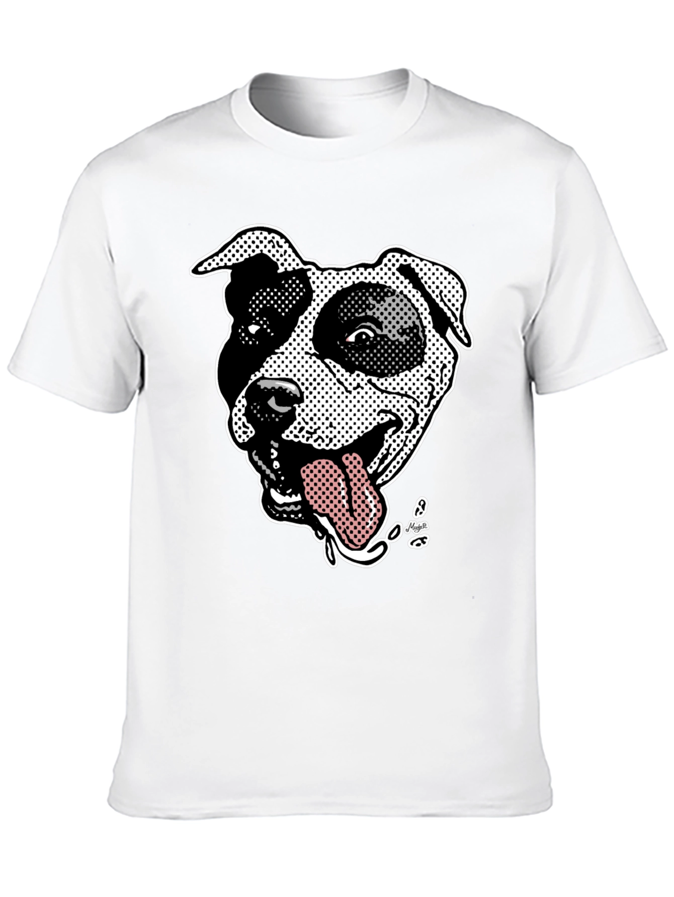 Pitbull Dog Graphic Black T-Shirt