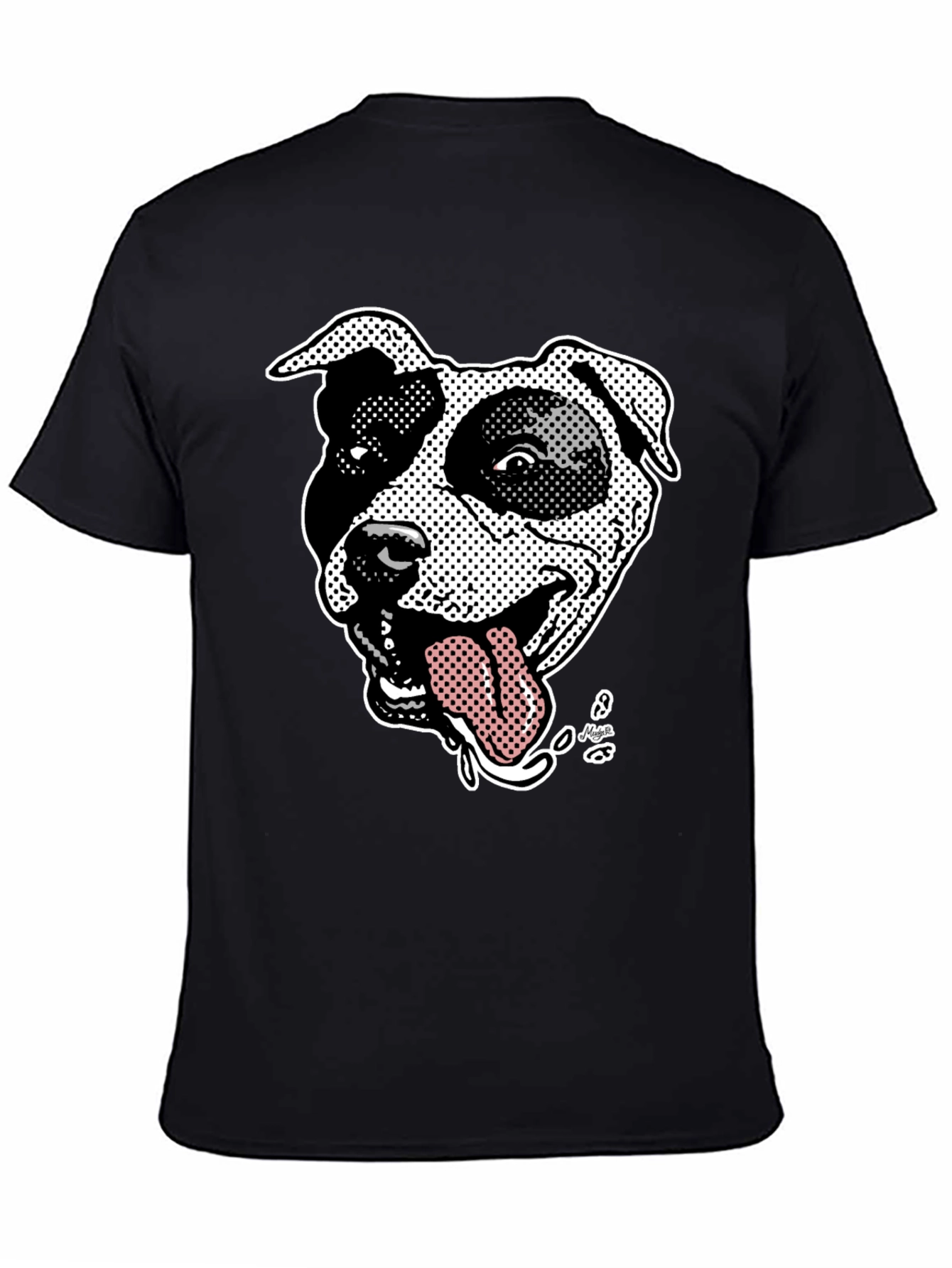 Pitbull Dog Graphic Black T-Shirt