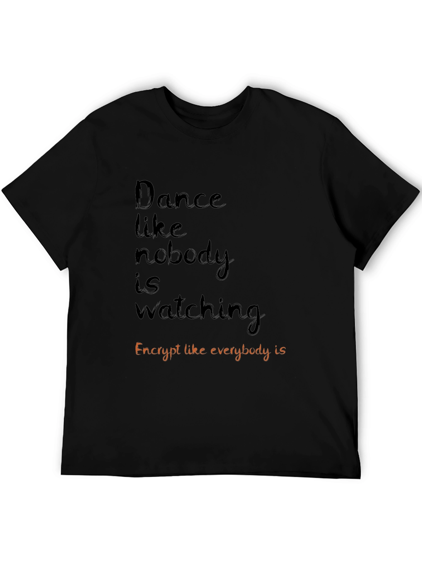 Dance and Encrypt Graphic Tee - Black