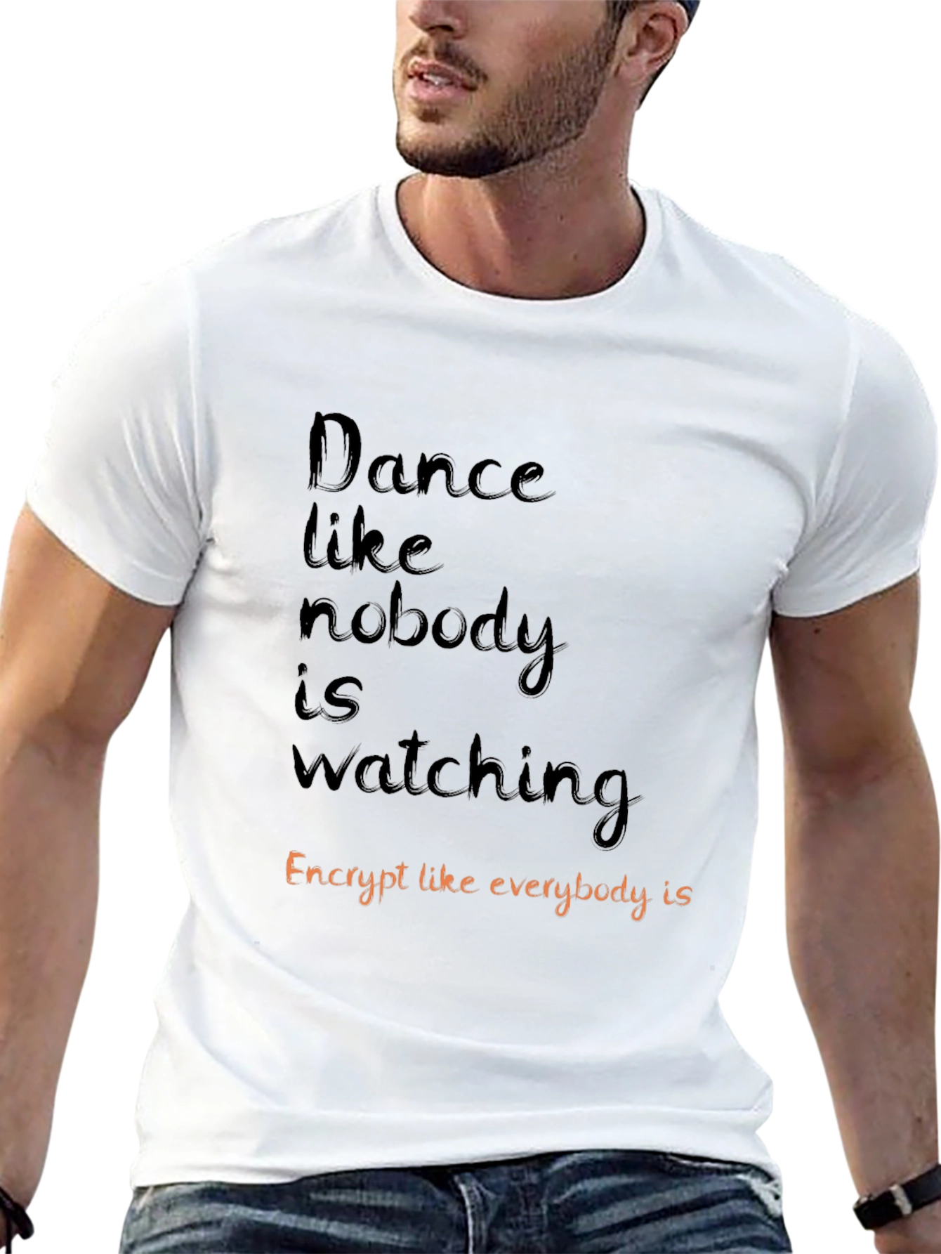 Dance and Encrypt Graphic Tee - Black