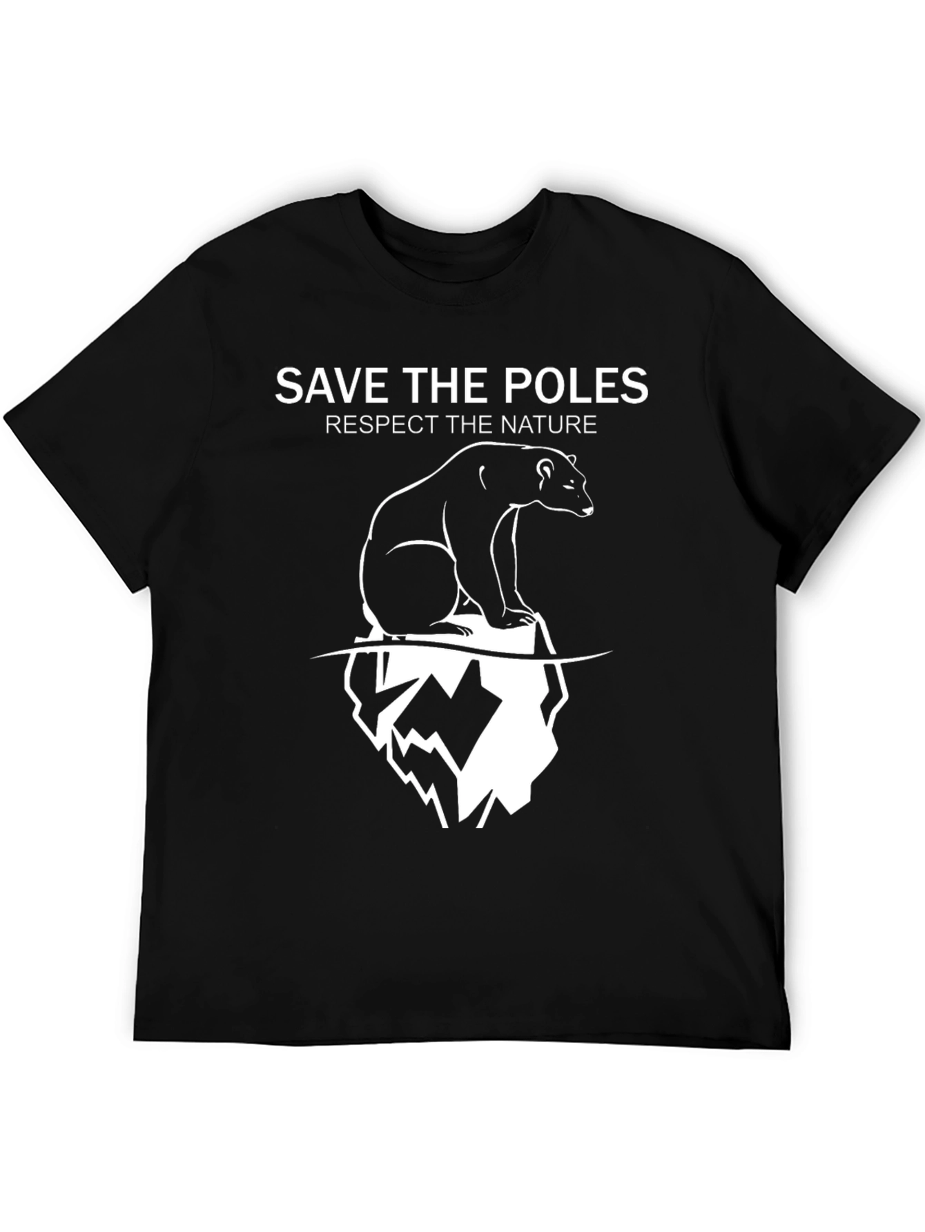 Save The Poles T-Shirt - Black Nature Tee