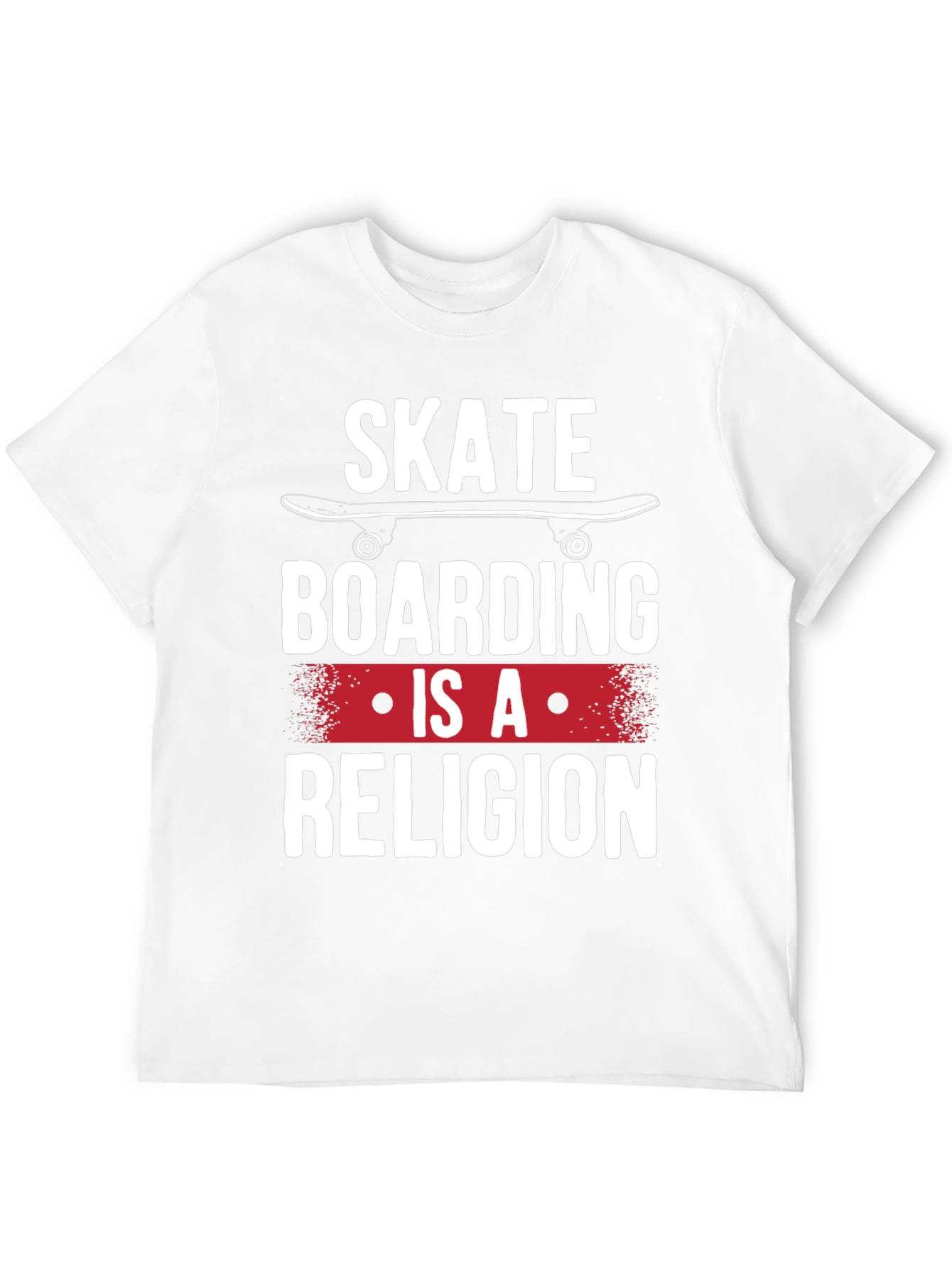 Skateboarding is a Religion Black Graphic T-Shirt