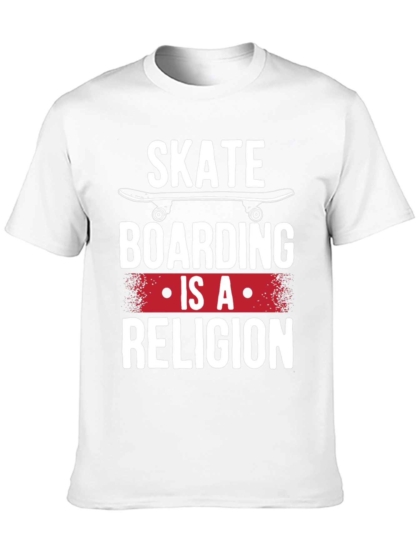 Skateboarding is a Religion Black Graphic T-Shirt