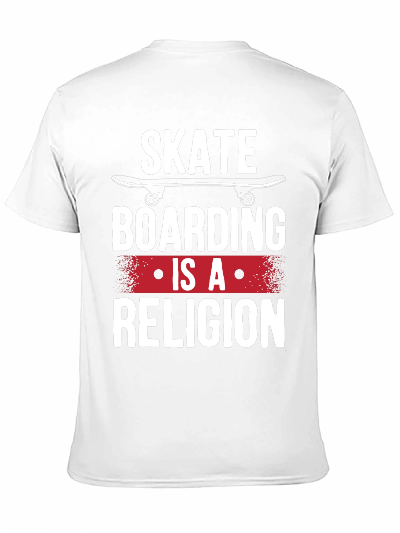 Skateboarding is a Religion Black Graphic T-Shirt