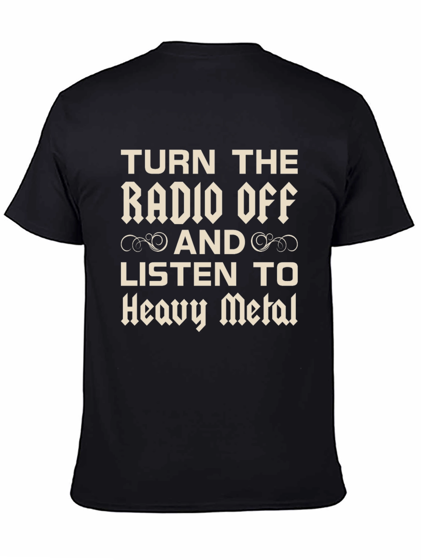 Turn the Radio Off Heavy Metal Graphic Tee
