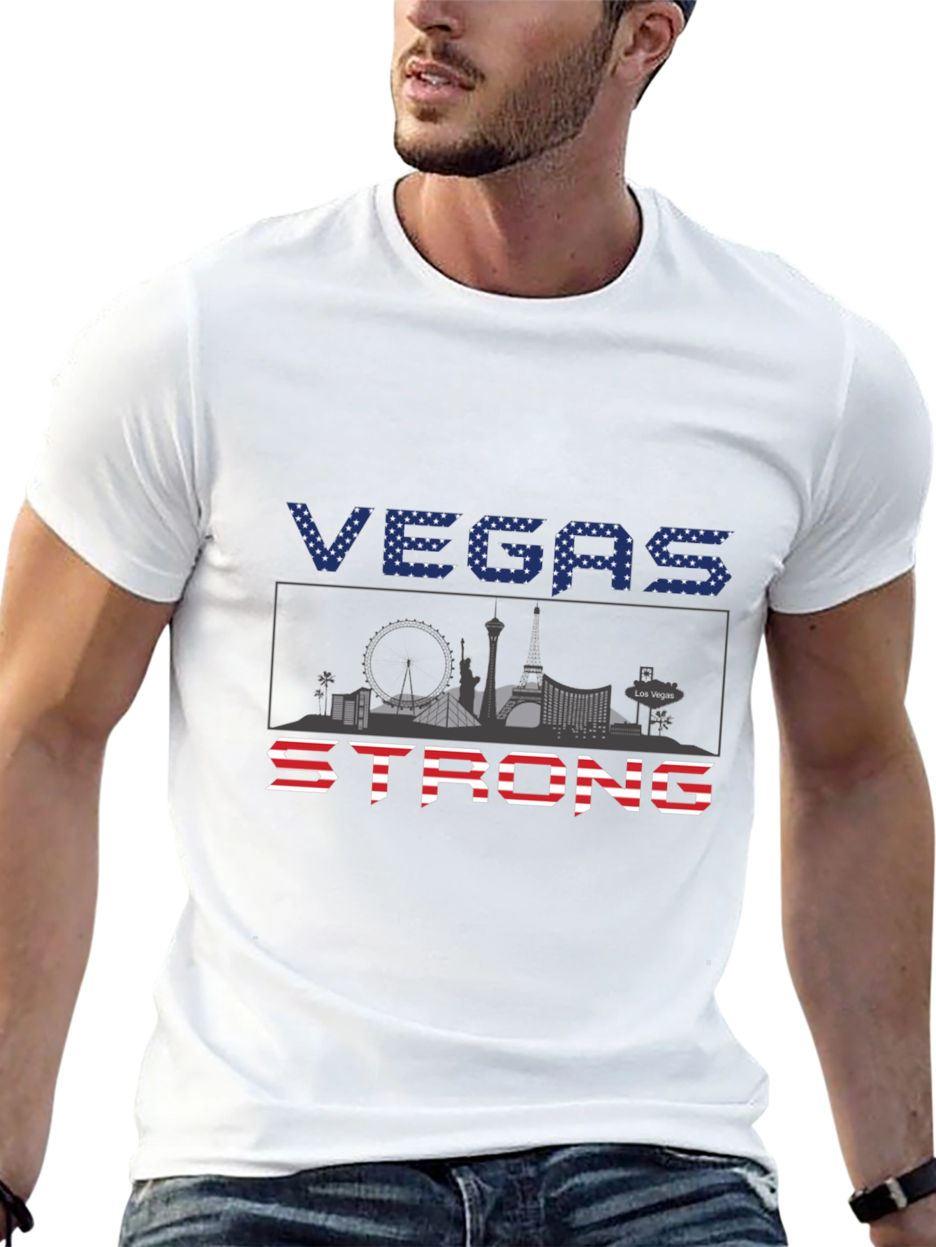 Vegas Strong Graphic Tee - Patriotic Pride