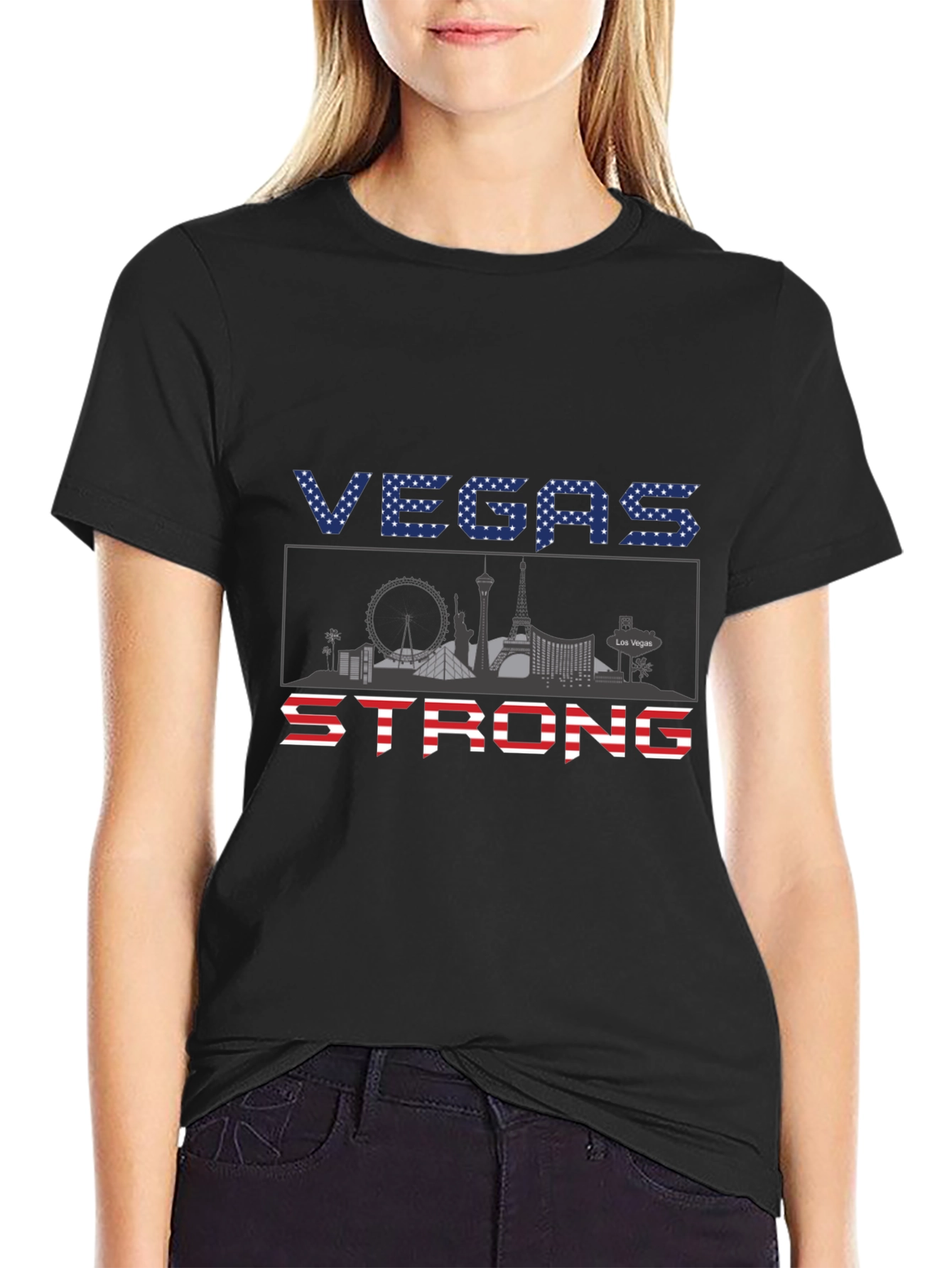 Vegas Strong Graphic Tee - Patriotic Pride