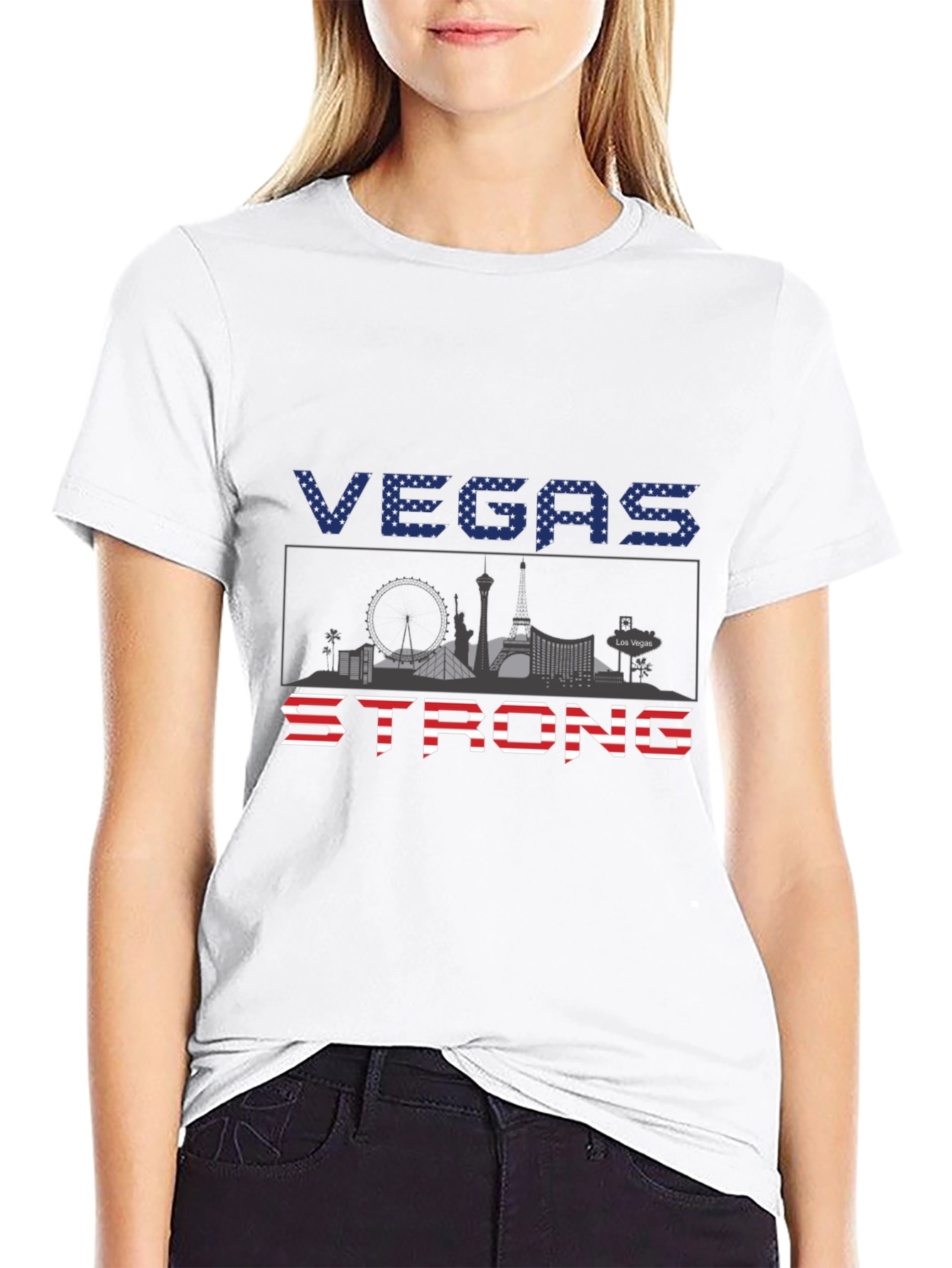 Vegas Strong Graphic Tee - Patriotic Pride