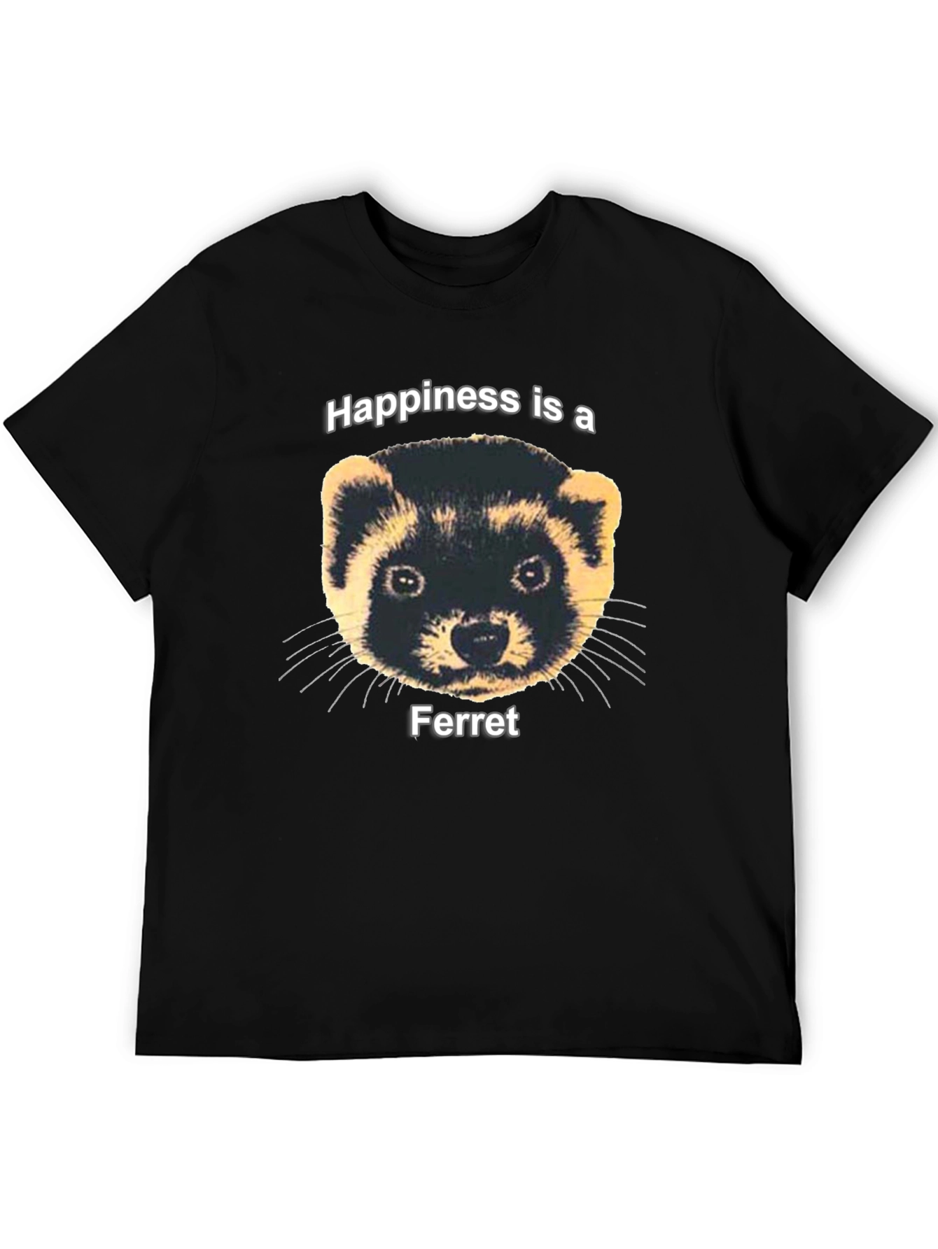 Happiness Ferret Graphic Tee - Funny Pet Lover T-Shirt