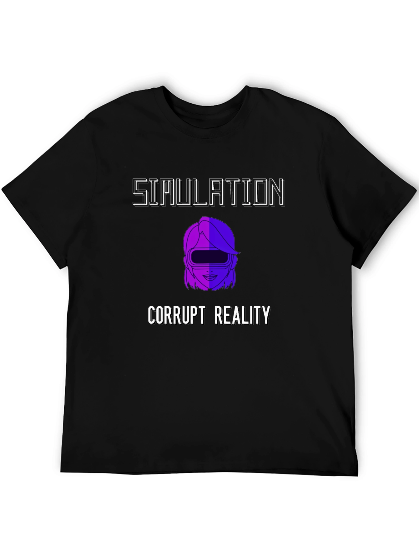 Simulation Corrupt Reality Graphic T-Shirt