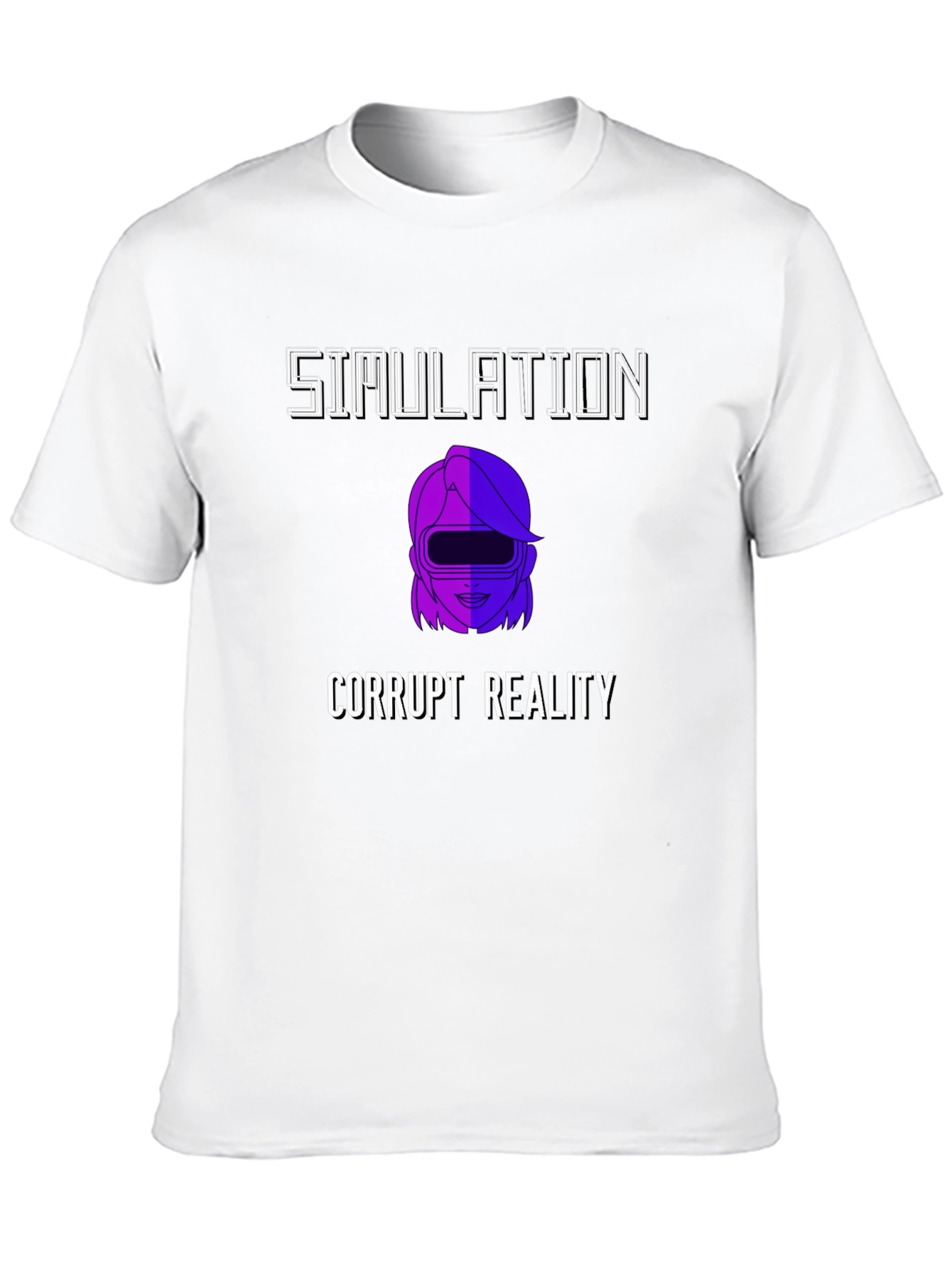 Simulation Corrupt Reality Graphic T-Shirt