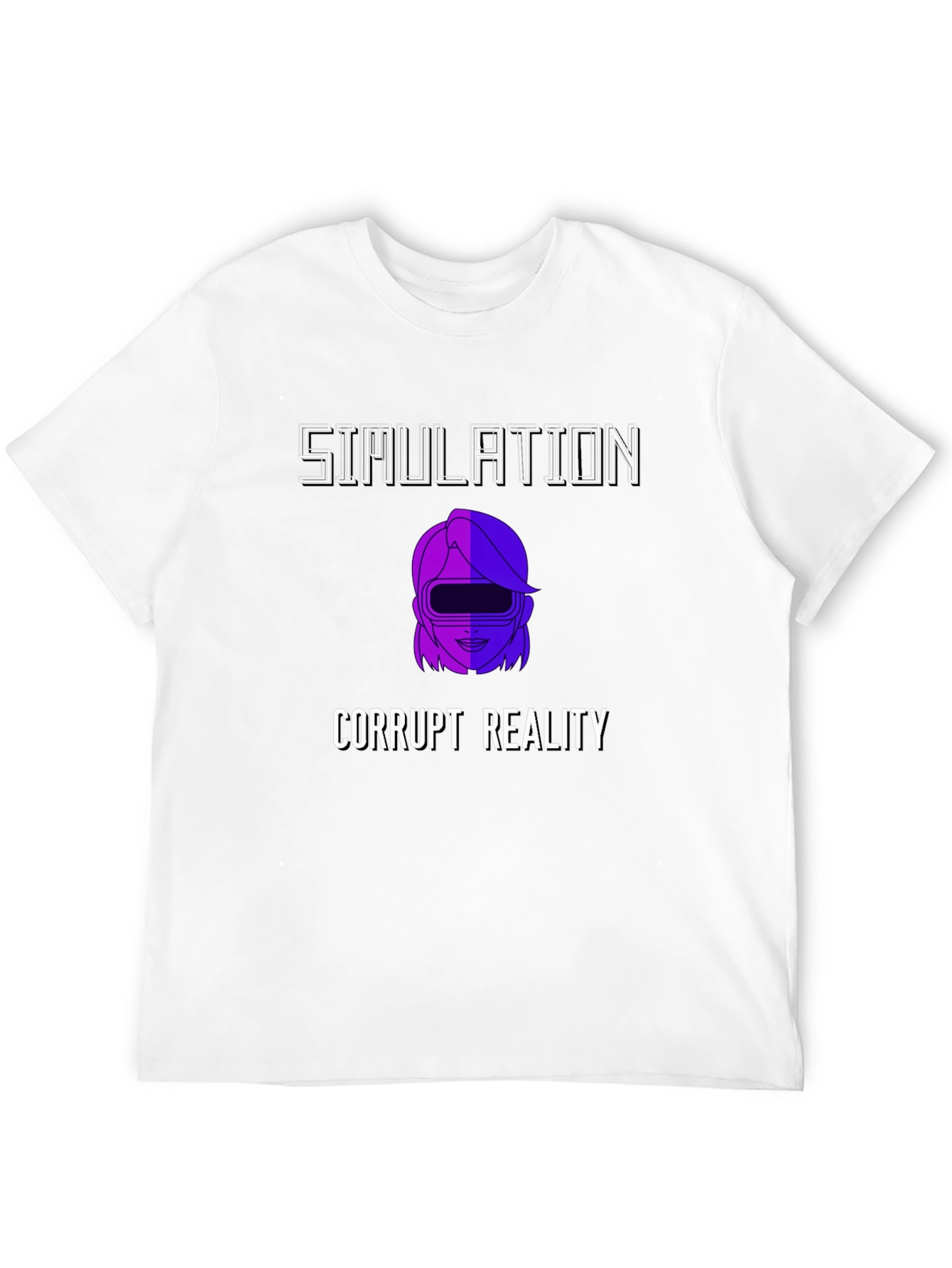Simulation Corrupt Reality Graphic T-Shirt