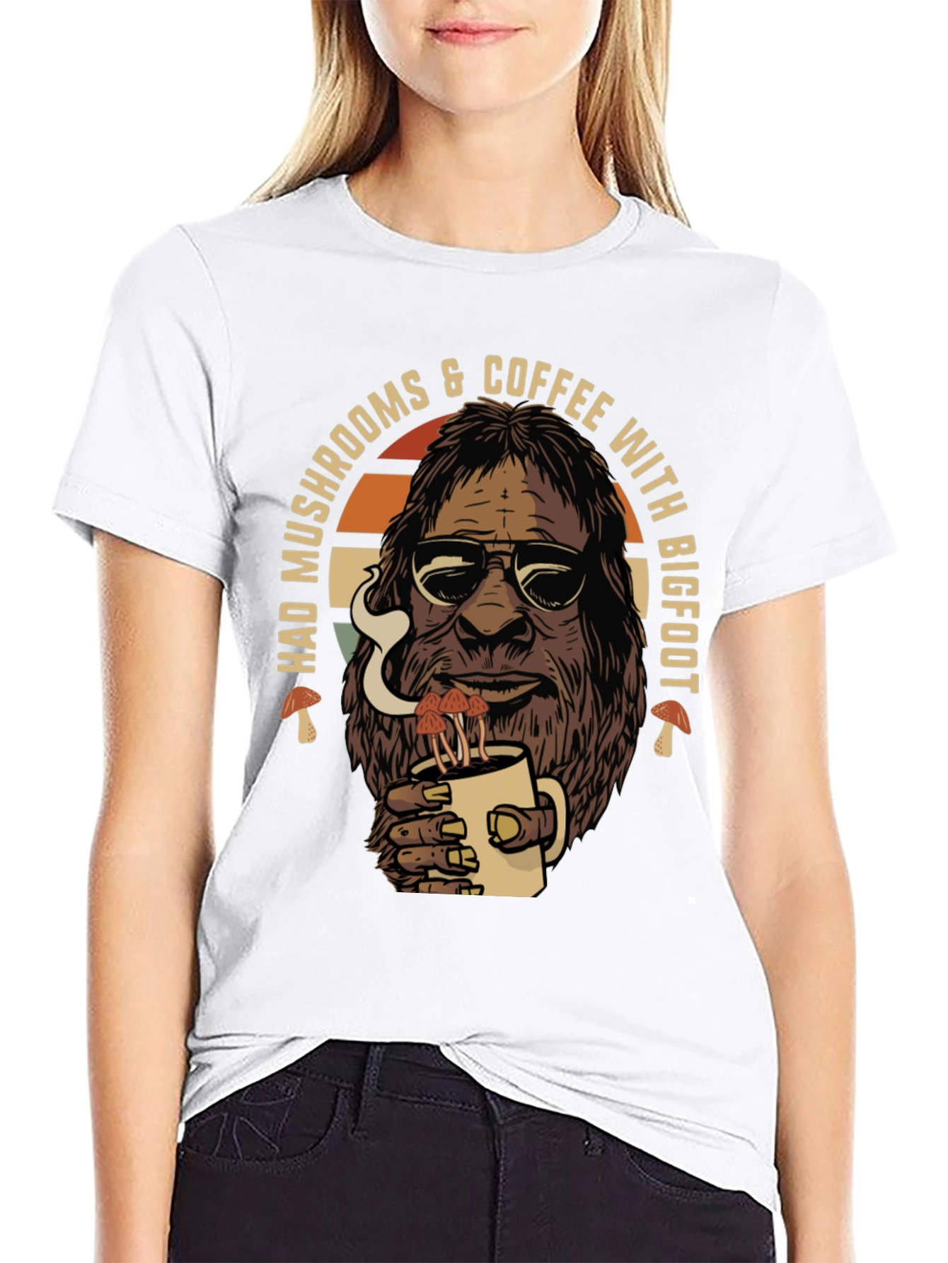 Bigfoot Mushroom Coffee T-Shirt