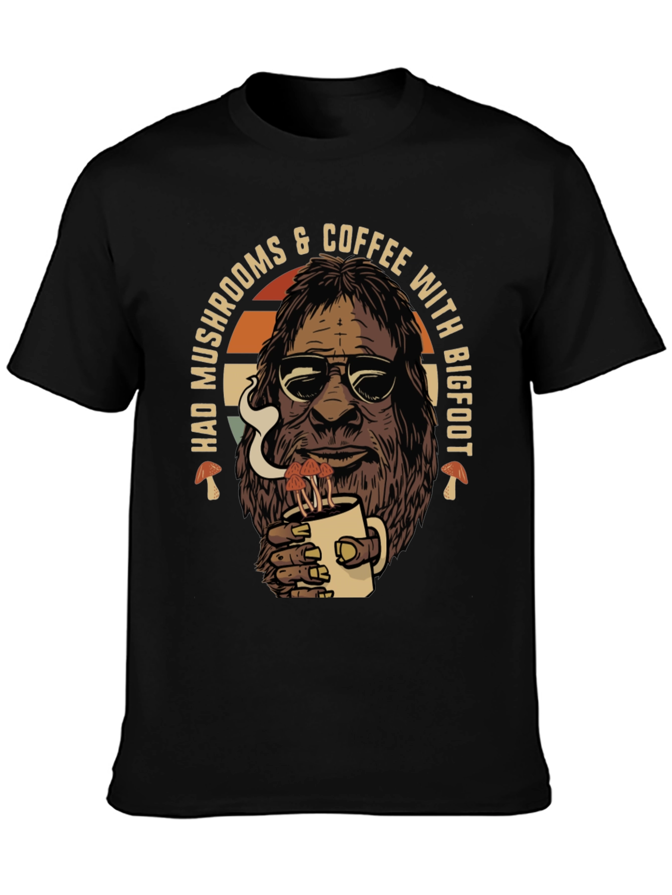 Bigfoot Mushroom Coffee T-Shirt