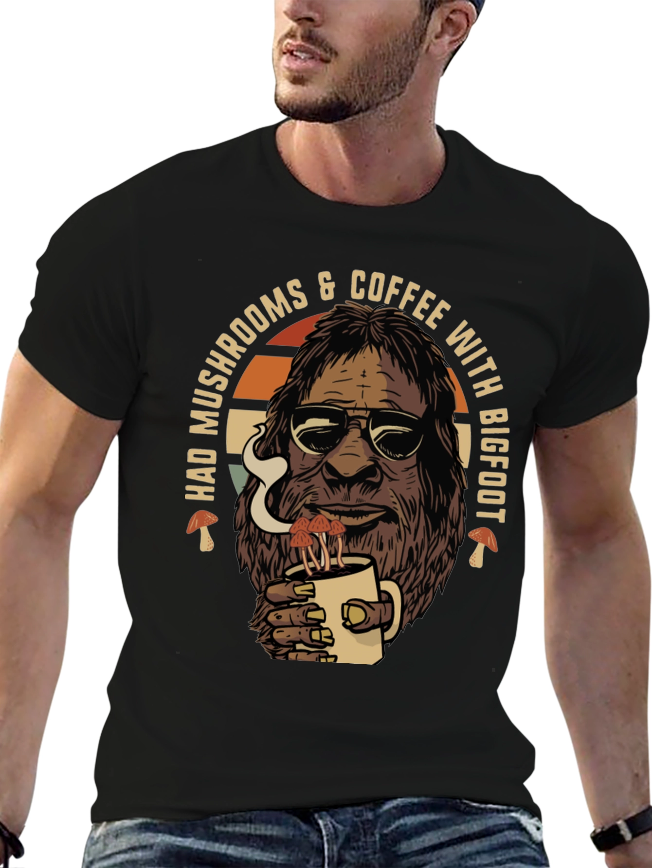Bigfoot Mushroom Coffee T-Shirt