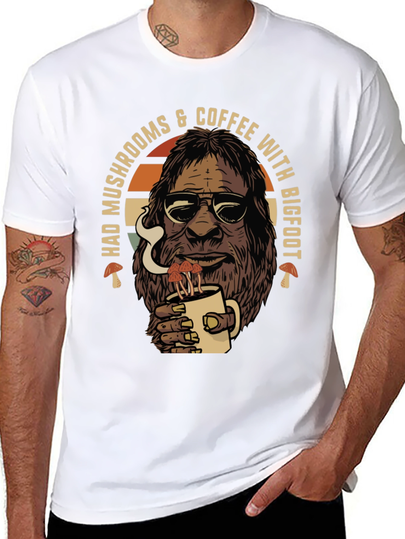 Bigfoot Mushroom Coffee T-Shirt