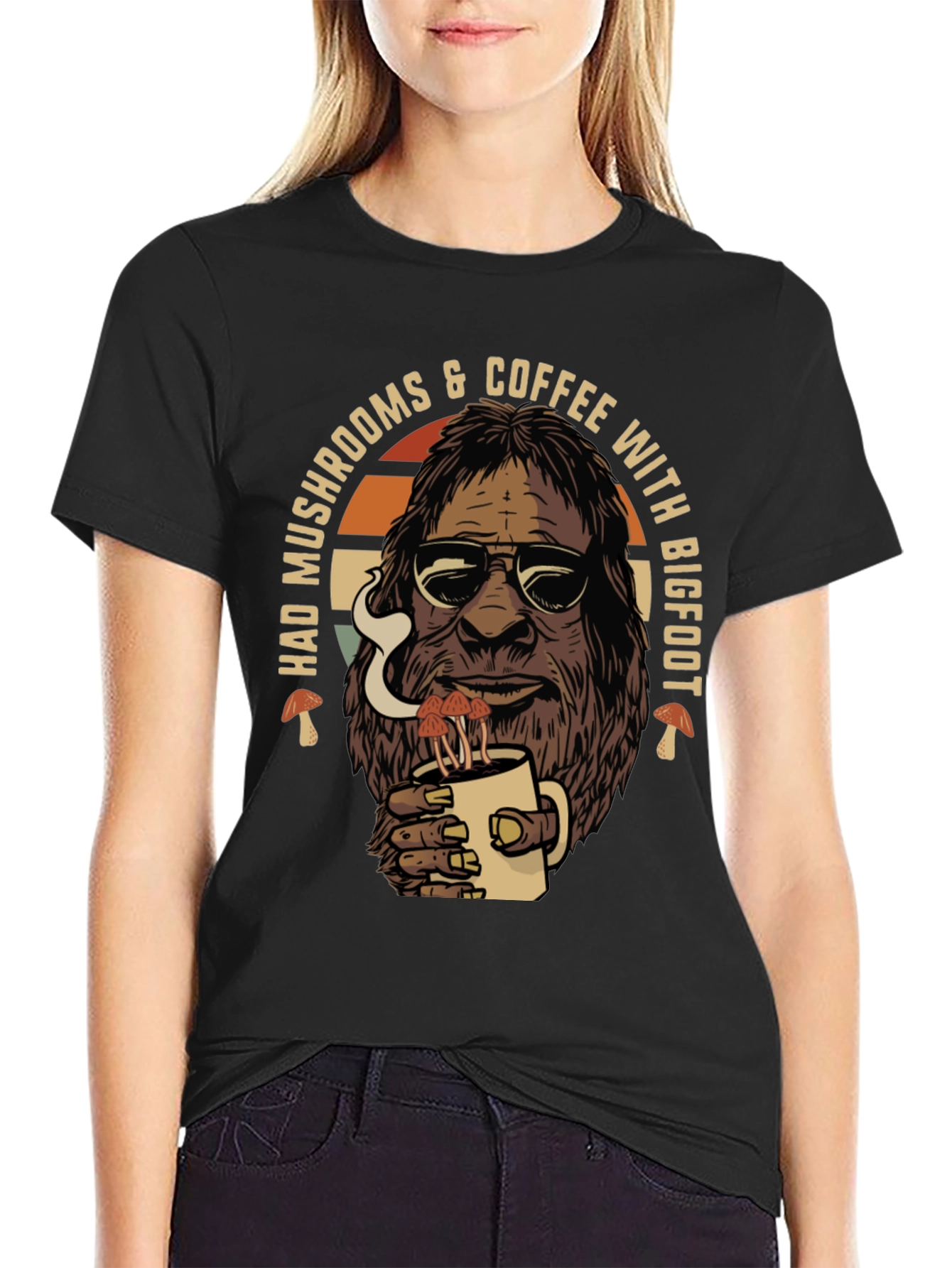 Bigfoot Mushroom Coffee T-Shirt
