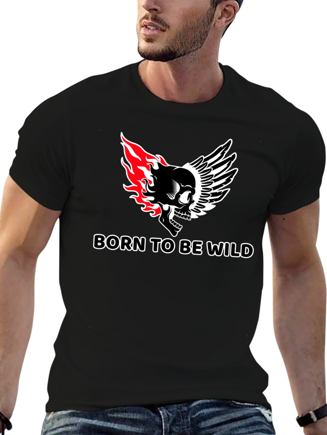 Born to be Wild Skull Graphic Tee