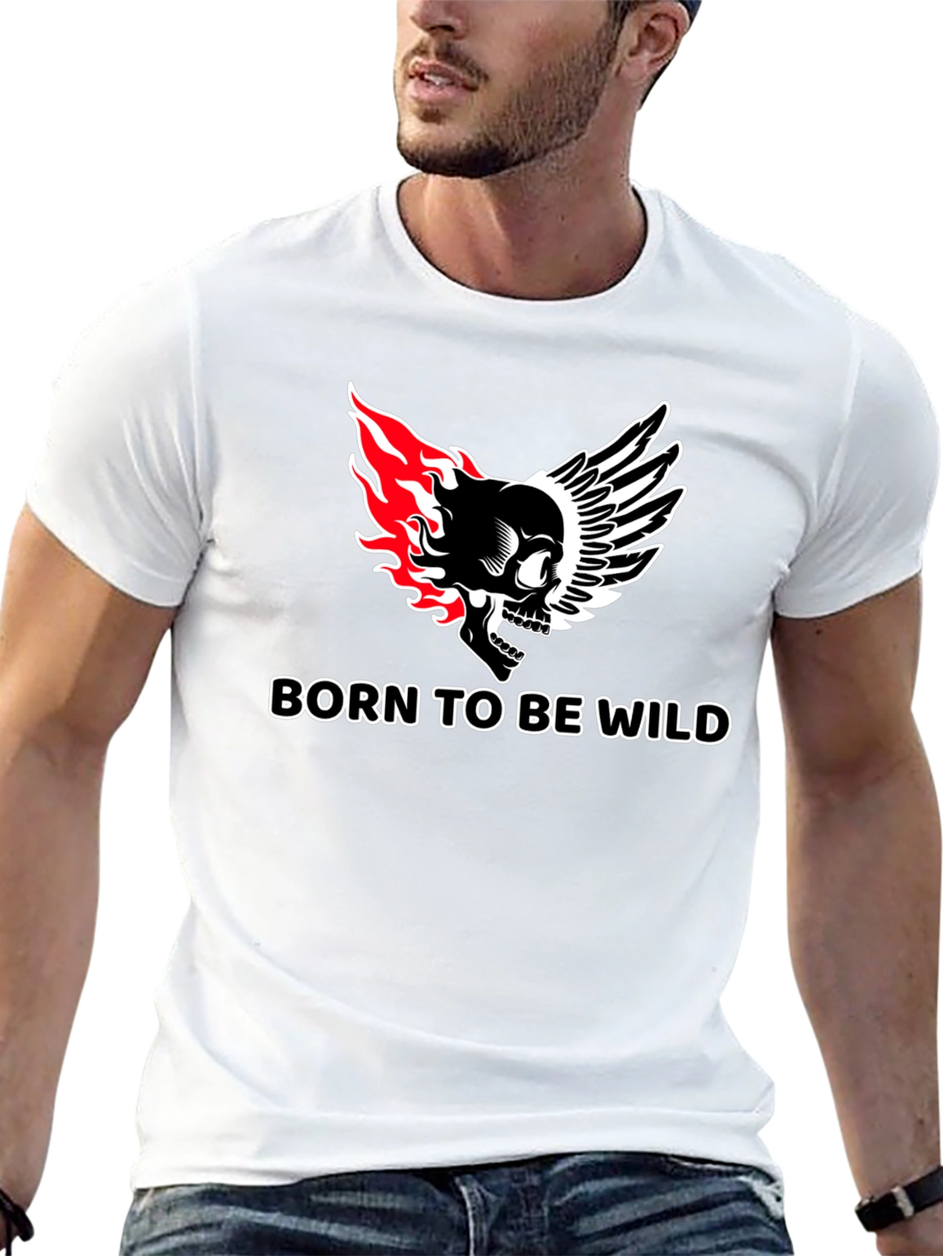 Born to be Wild Skull Graphic Tee