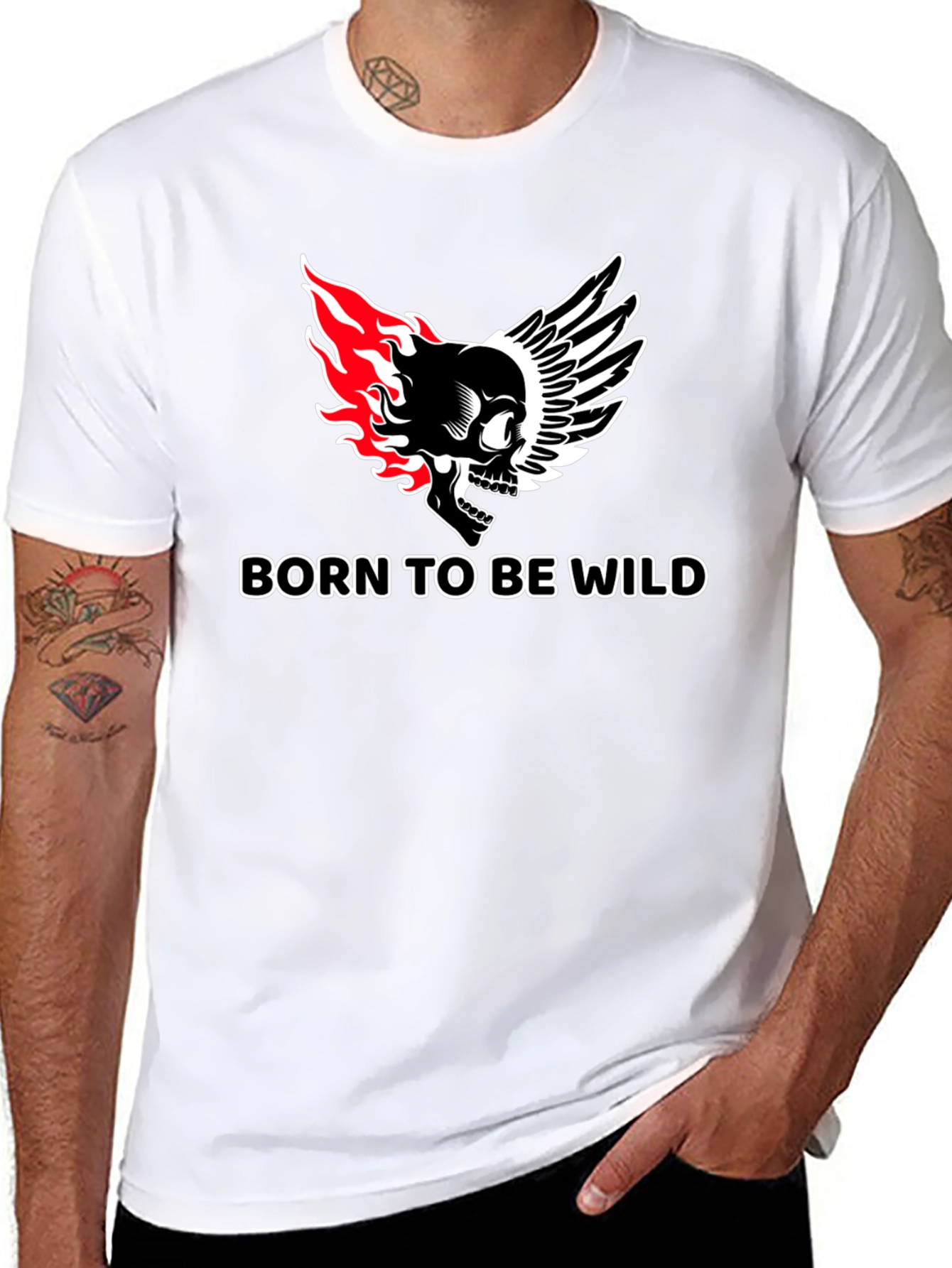 Born to be Wild Skull Graphic Tee