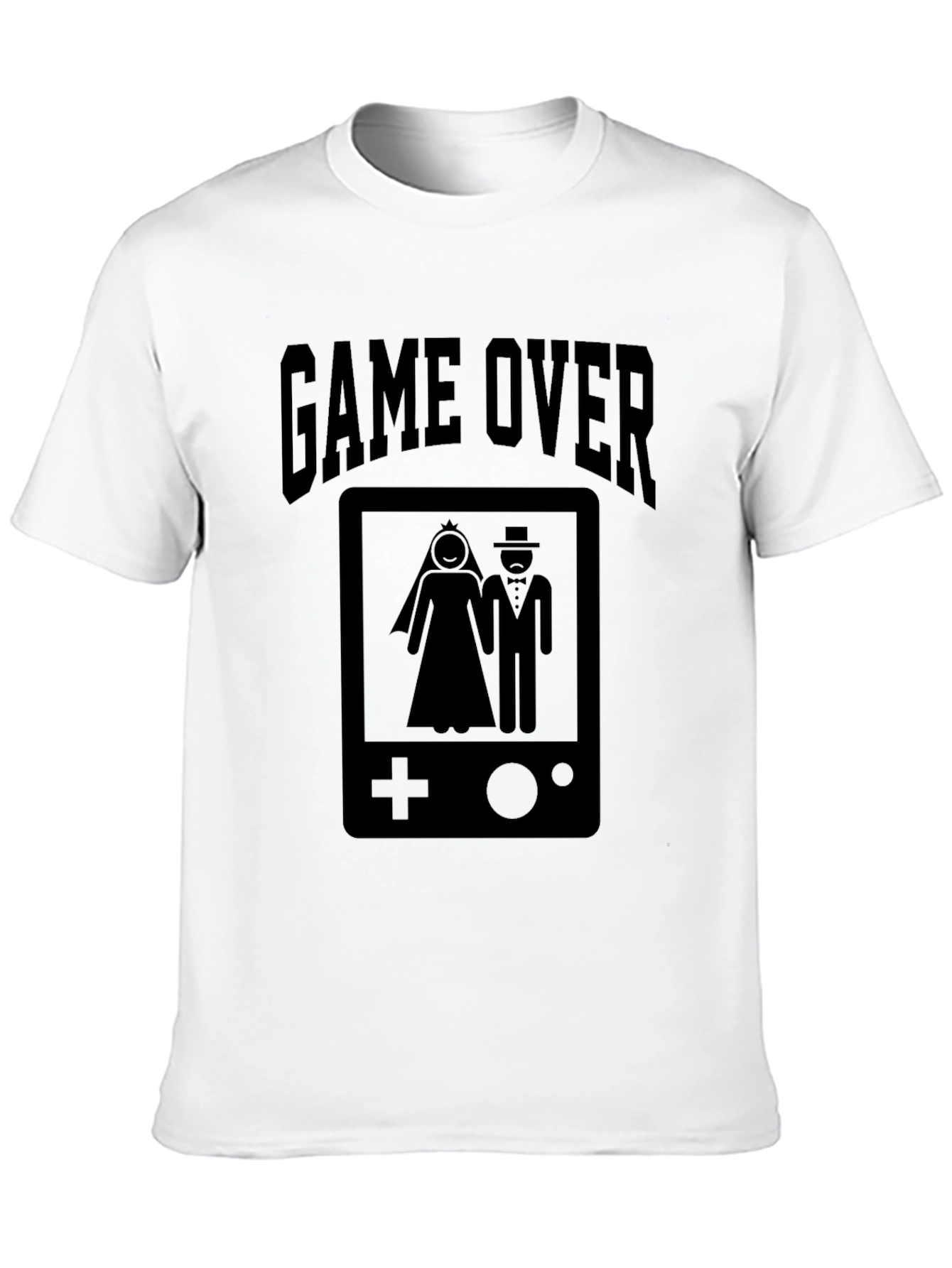 Game Over Wedding Gamer T-Shirt - Black