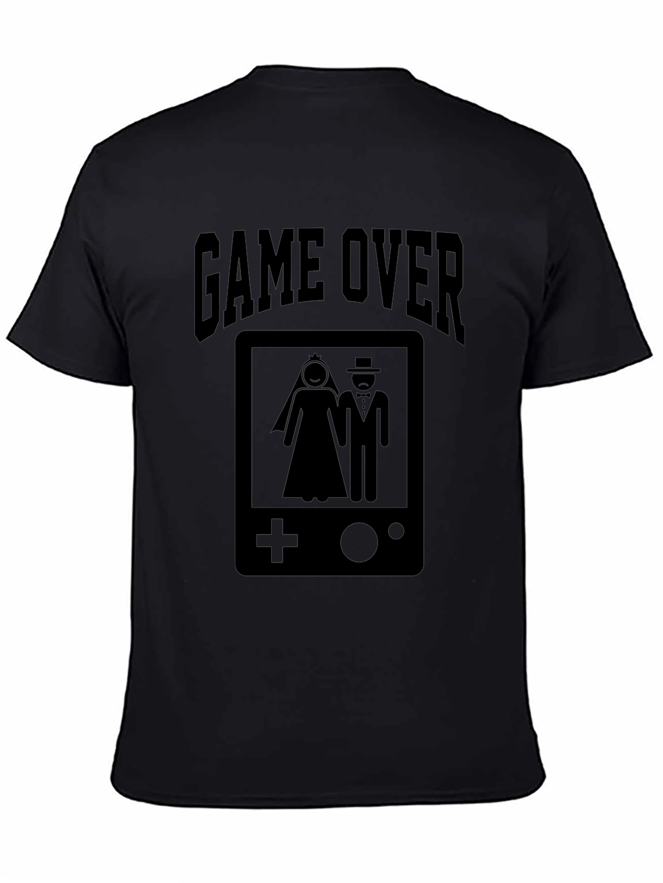 Game Over Wedding Gamer T-Shirt - Black