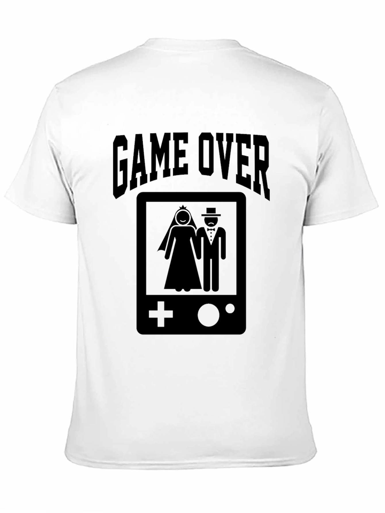 Game Over Wedding Gamer T-Shirt - Black