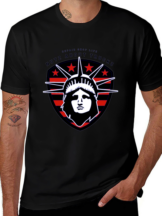 Nutz About Truckz Liberty Graphic Tee - Black Cotton