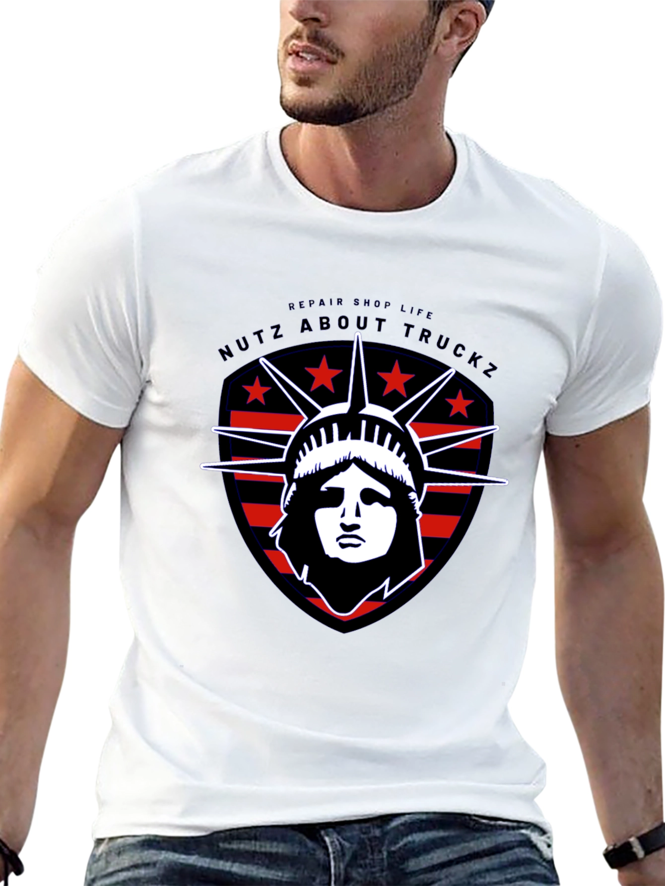 Nutz About Truckz Liberty Graphic Tee - Black Cotton