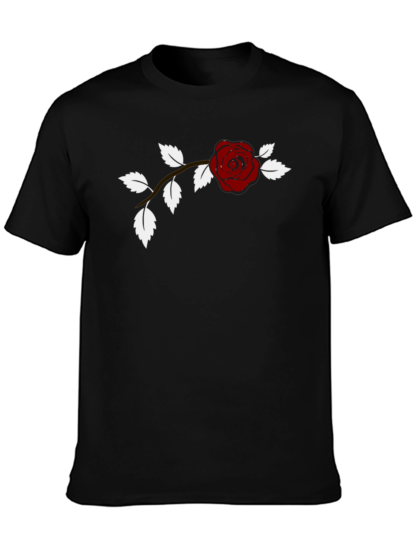Rose Vine Black Graphic Tee