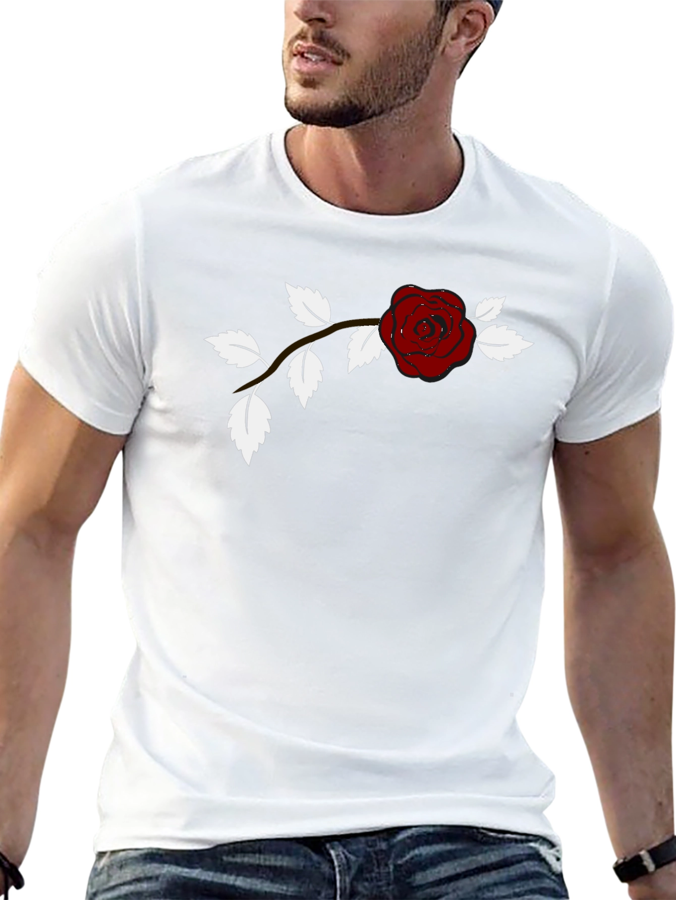 Rose Vine Black Graphic Tee