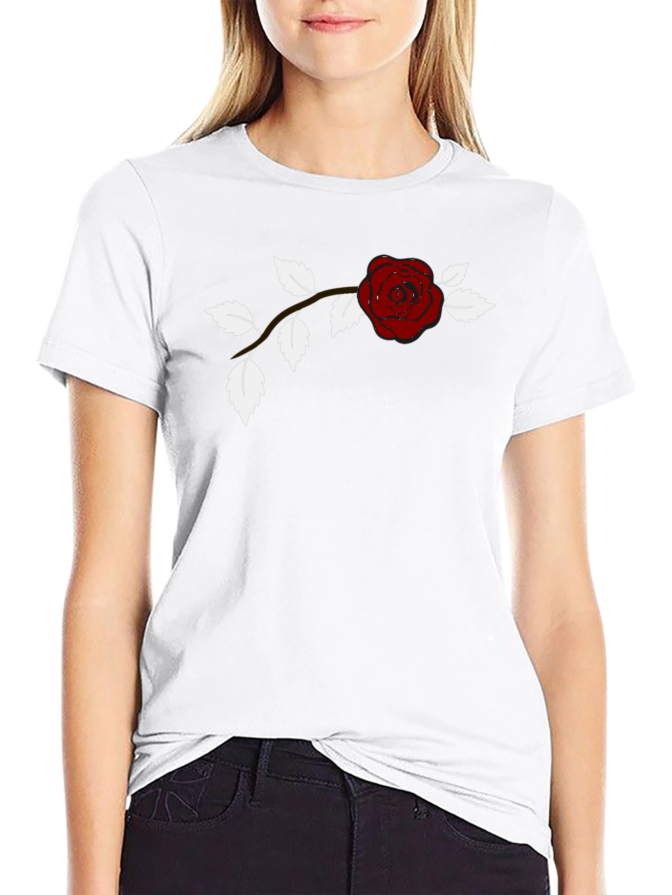 Rose Vine Black Graphic Tee