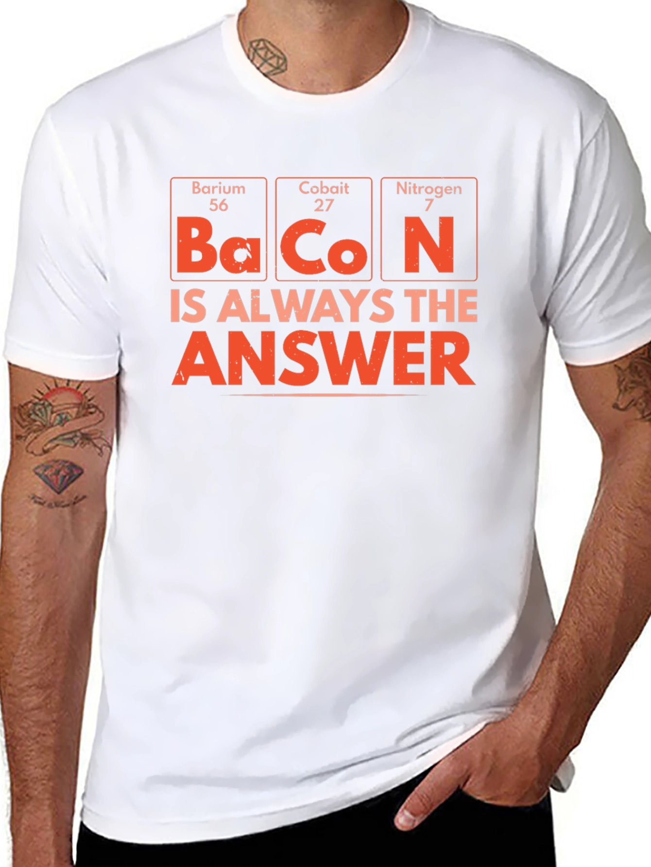 Bacon Chemistry T-Shirt - Periodic Table Humor