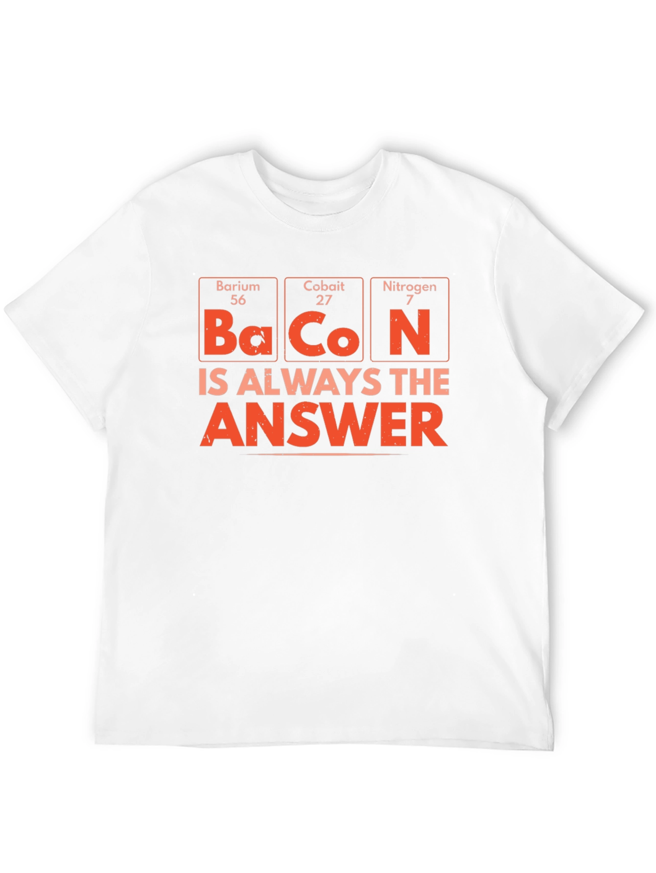 Bacon Chemistry T-Shirt - Periodic Table Humor