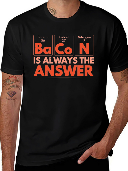 Bacon Chemistry T-Shirt - Periodic Table Humor