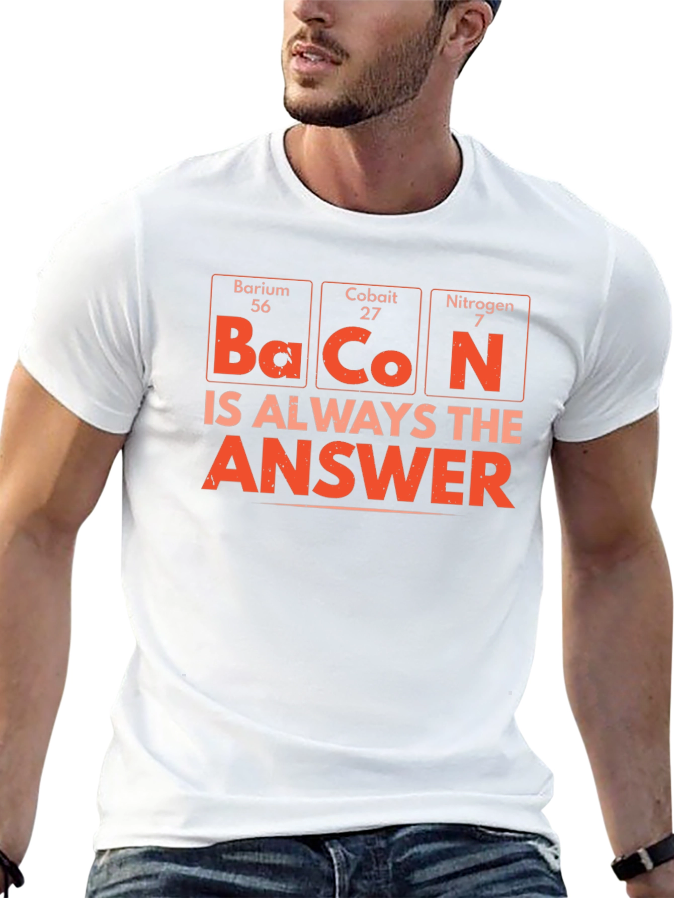 Bacon Chemistry T-Shirt - Periodic Table Humor