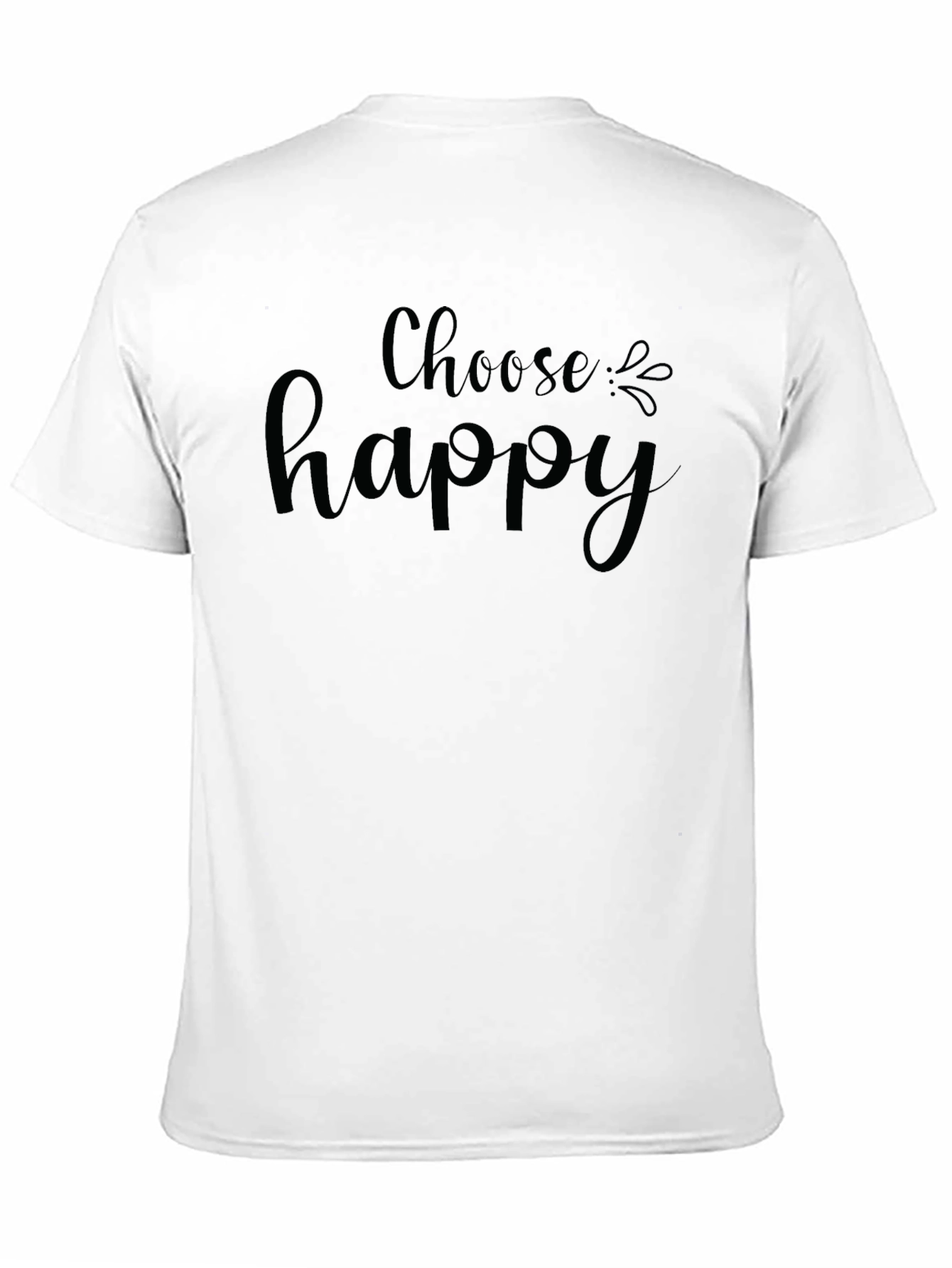 Choose Happy Black T-Shirt - Inspiring Positive Vibes