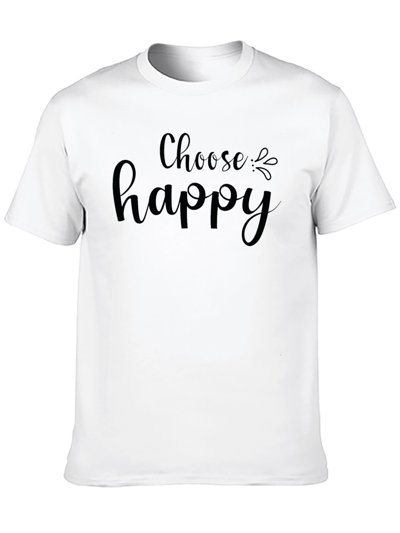 Choose Happy Black T-Shirt - Inspiring Positive Vibes