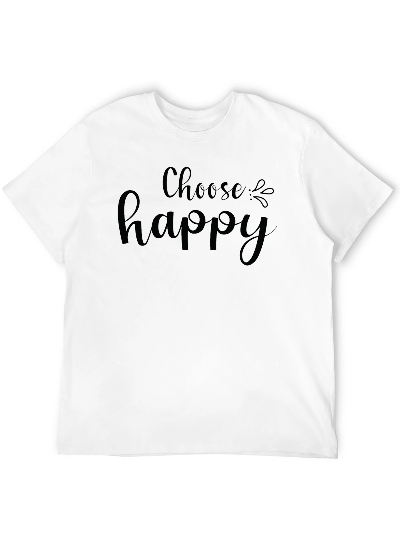 Choose Happy Black T-Shirt - Inspiring Positive Vibes