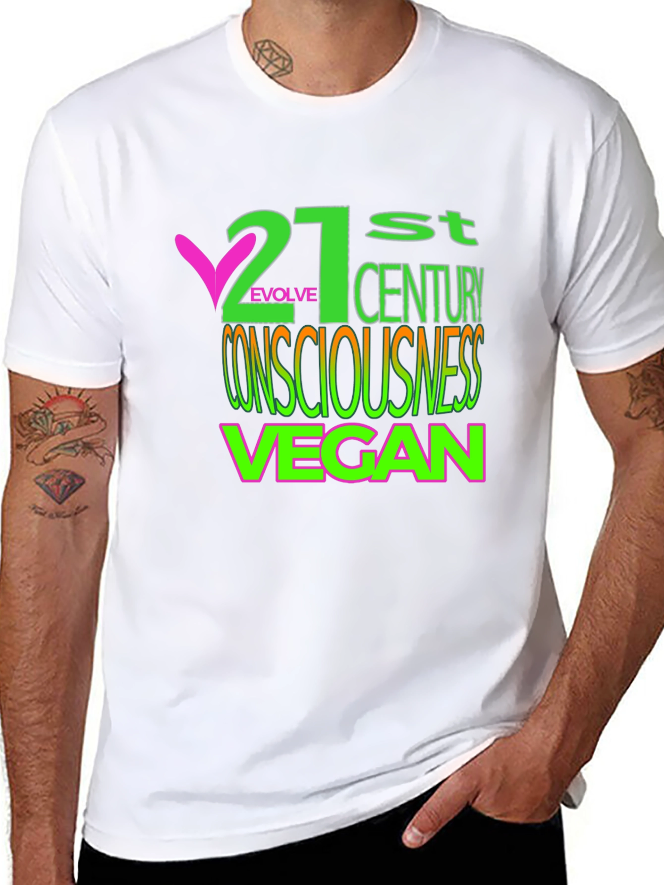 21st Century Vegan Consciousness Graphic Tee